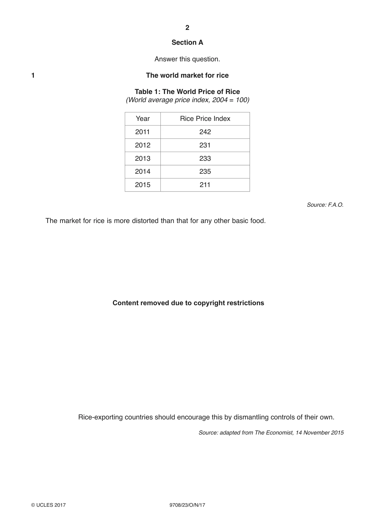 Cambridge A Level Economics 9708 2017 Oct/Nov Paper 2 · Variant 3 question paper, page 2 of 4
