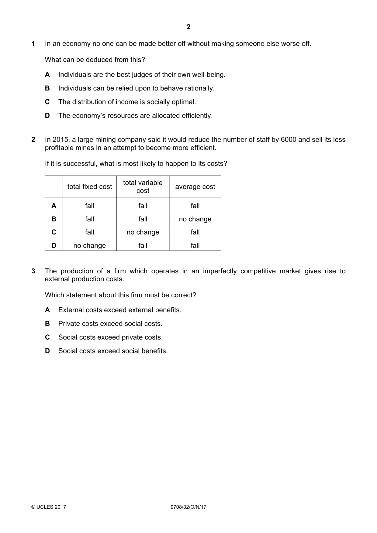 Cambridge A Level Economics 9708 2017 Oct/Nov Paper 3 · Variant 2 question paper, page 2 of 12