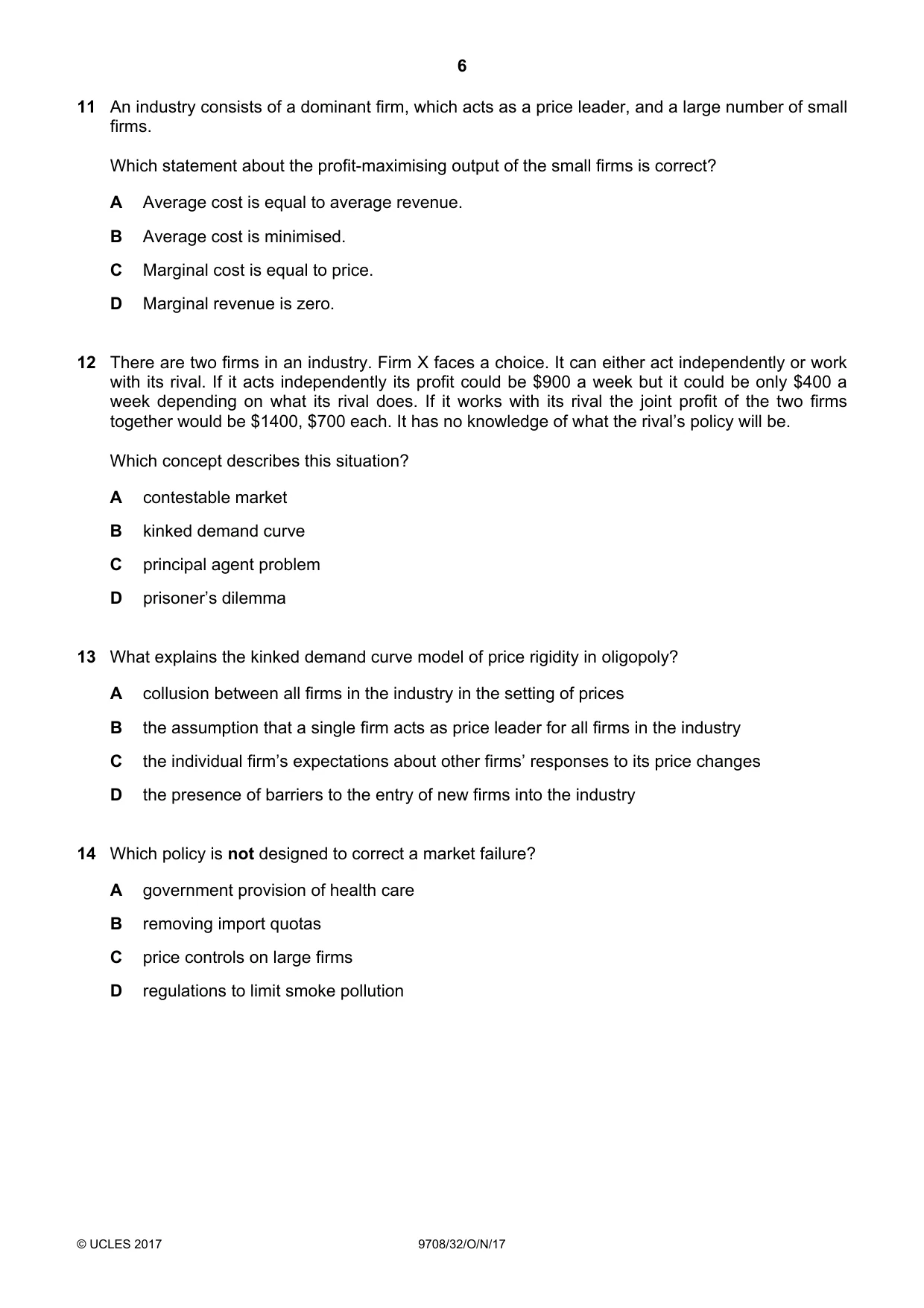 Cambridge A Level Economics 9708 2017 Oct/Nov Paper 3 · Variant 2 question paper, page 6 of 12