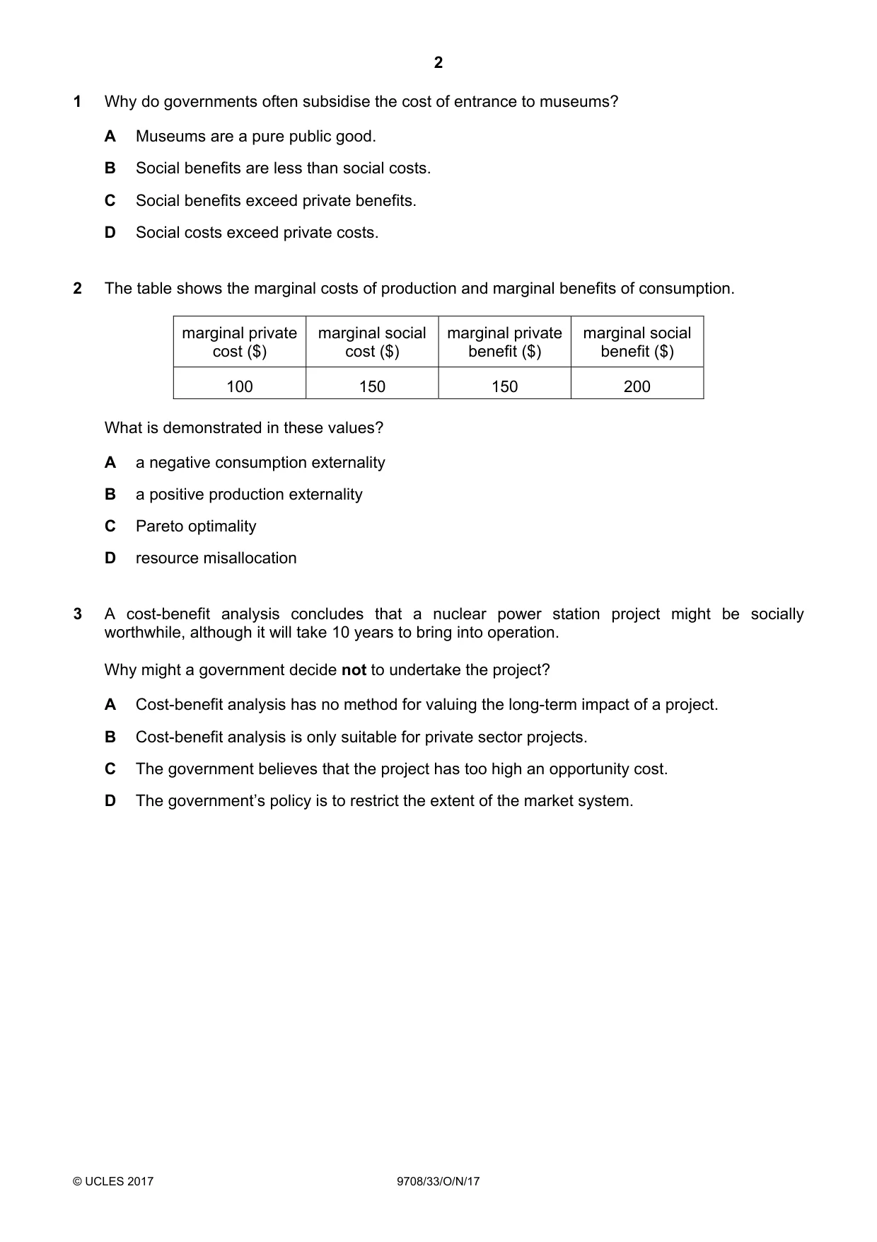 Cambridge A Level Economics 9708 2017 Oct/Nov Paper 3 · Variant 3 question paper, page 2 of 12