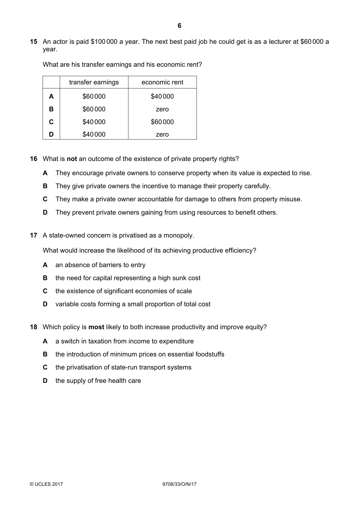 Cambridge A Level Economics 9708 2017 Oct/Nov Paper 3 · Variant 3 question paper, page 6 of 12