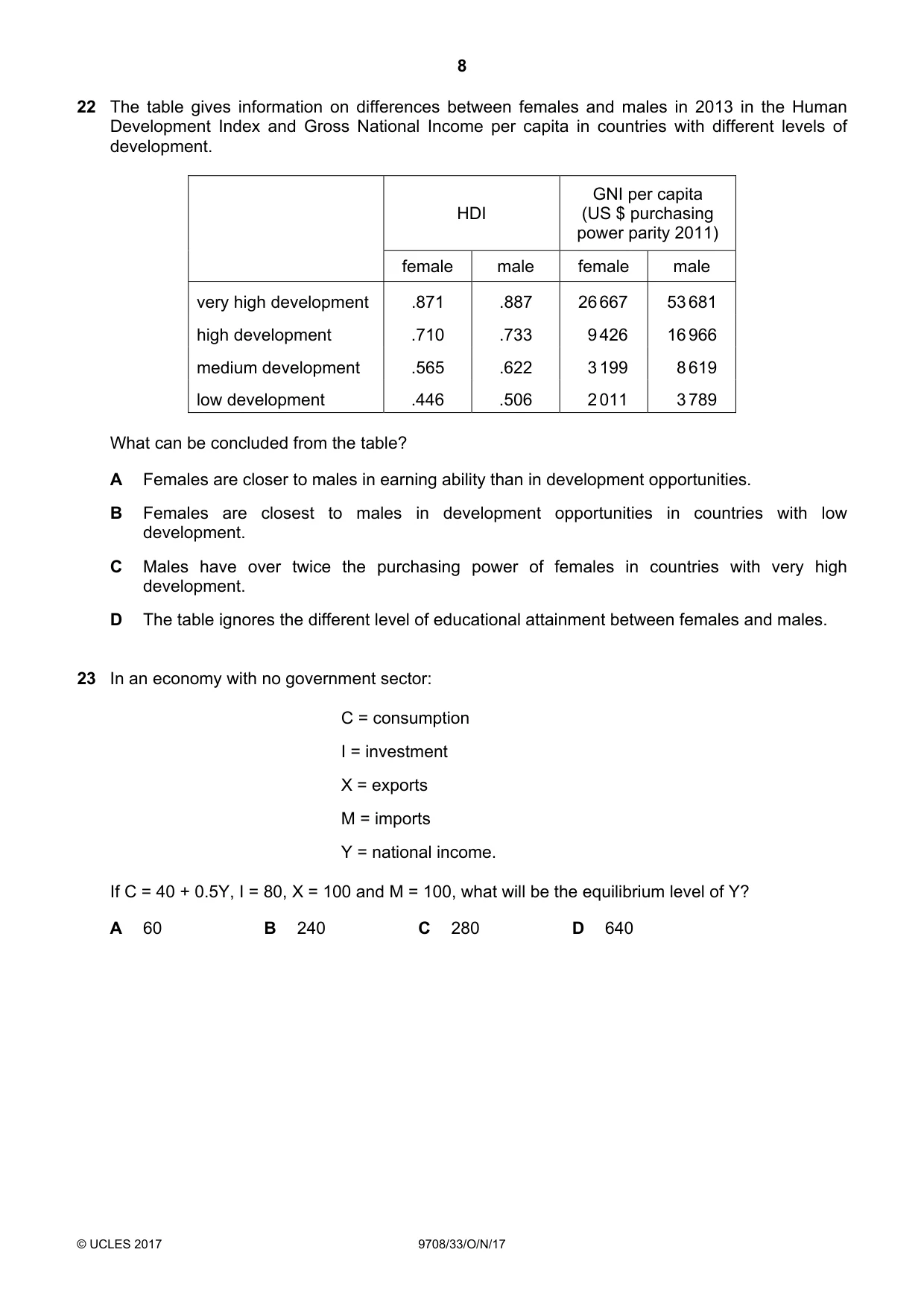 Cambridge A Level Economics 9708 2017 Oct/Nov Paper 3 · Variant 3 question paper, page 8 of 12