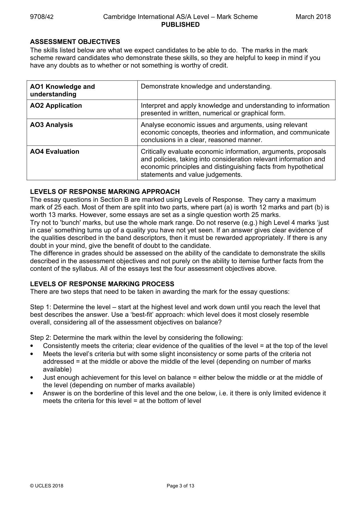 Mark scheme, page 3 of 13