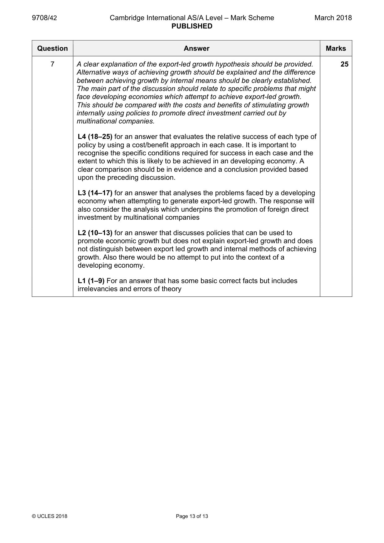 Mark scheme, page 13 of 13