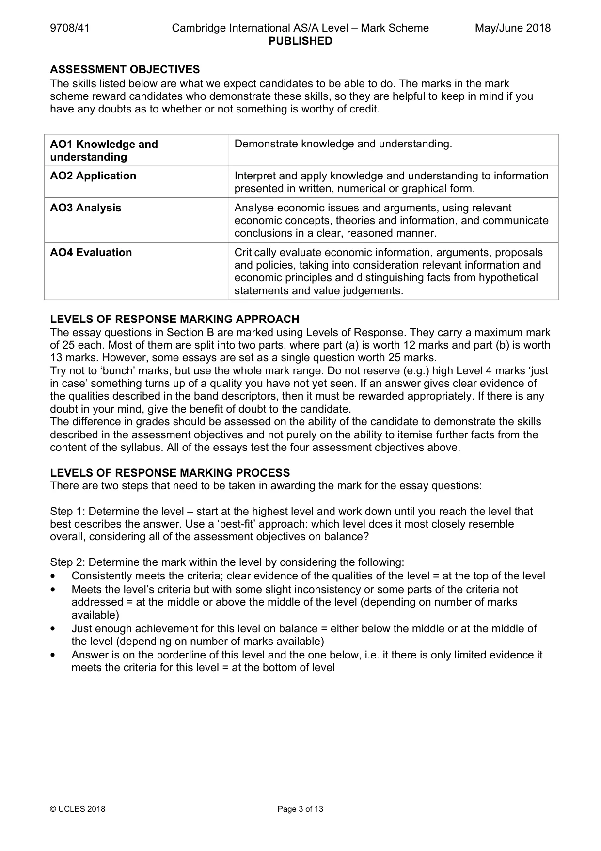 Mark scheme, page 3 of 13