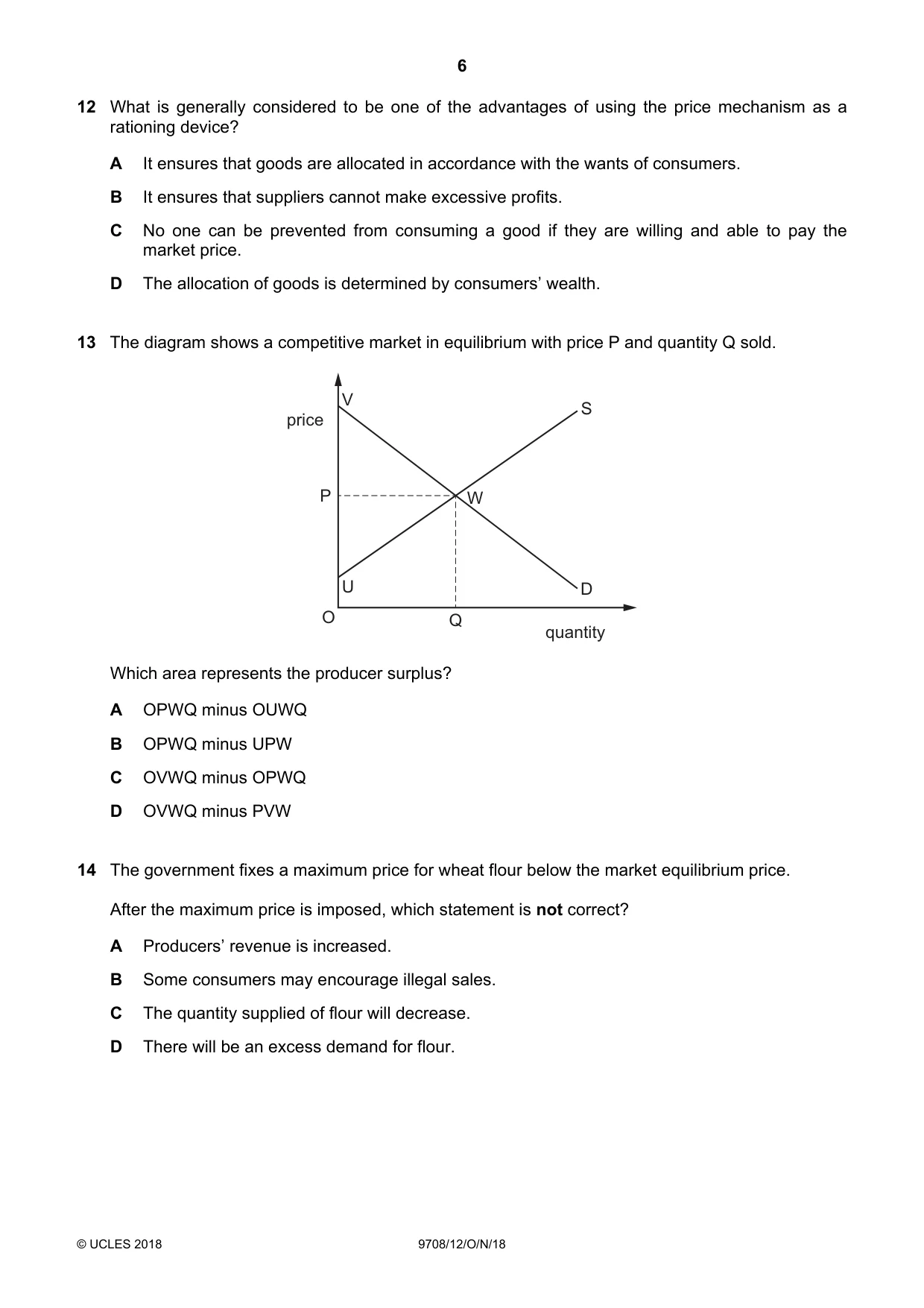 Cambridge A Level Economics 9708 2018 Oct/Nov Paper 1 · Variant 2 question paper, page 6 of 12