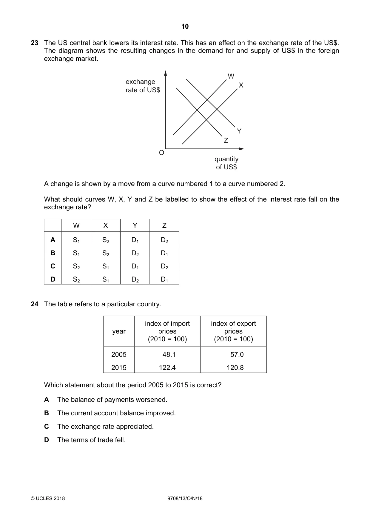 Cambridge A Level Economics 9708 2018 Oct/Nov Paper 1 · Variant 3 question paper, page 10 of 16