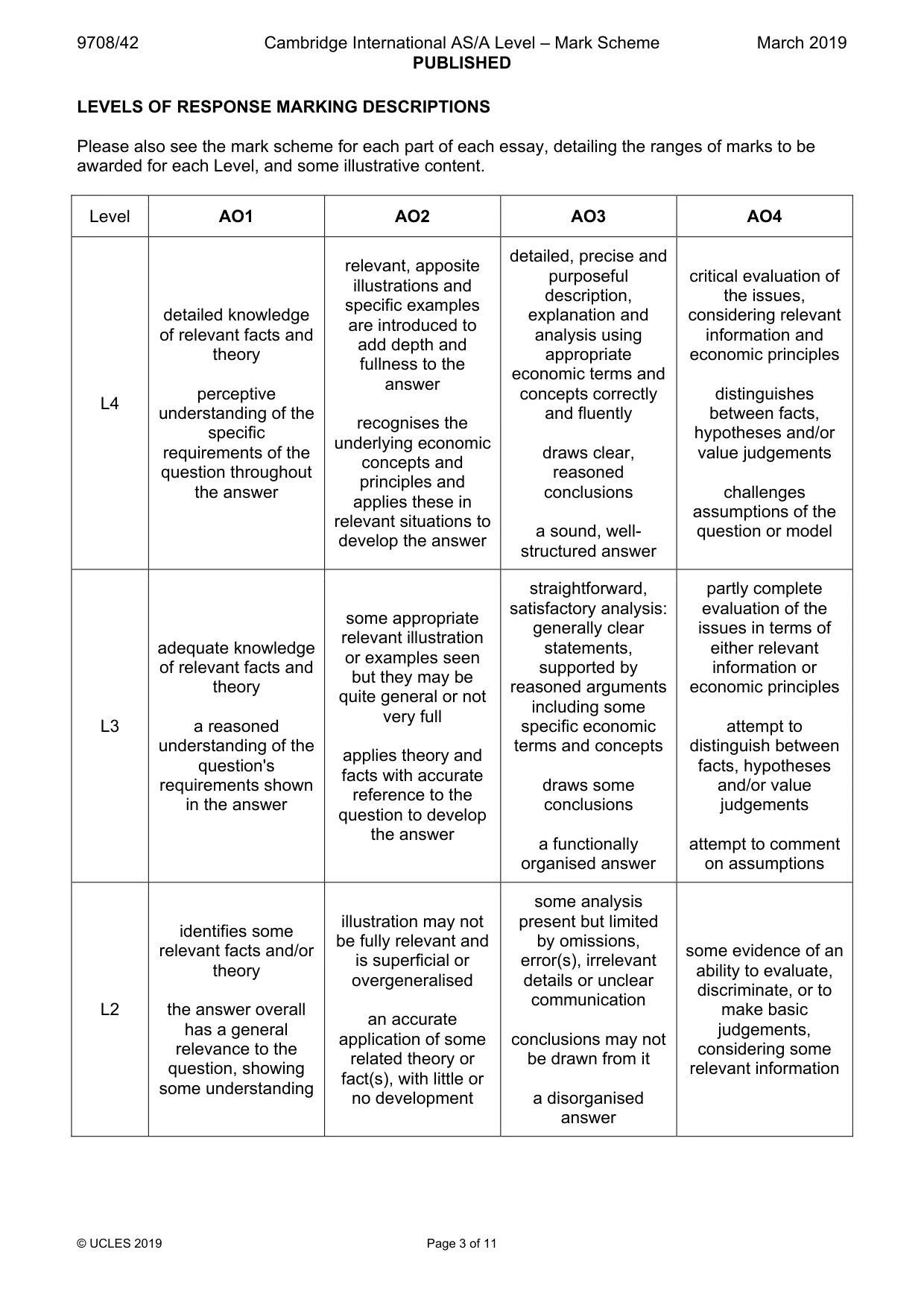 Mark scheme, page 3 of 11