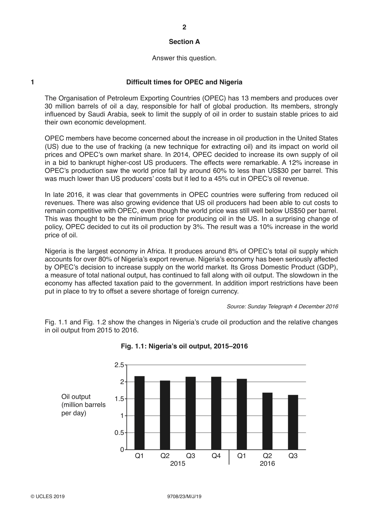 Cambridge A Level Economics 9708 2019 May/June Paper 2 · Variant 3 question paper, page 2 of 4