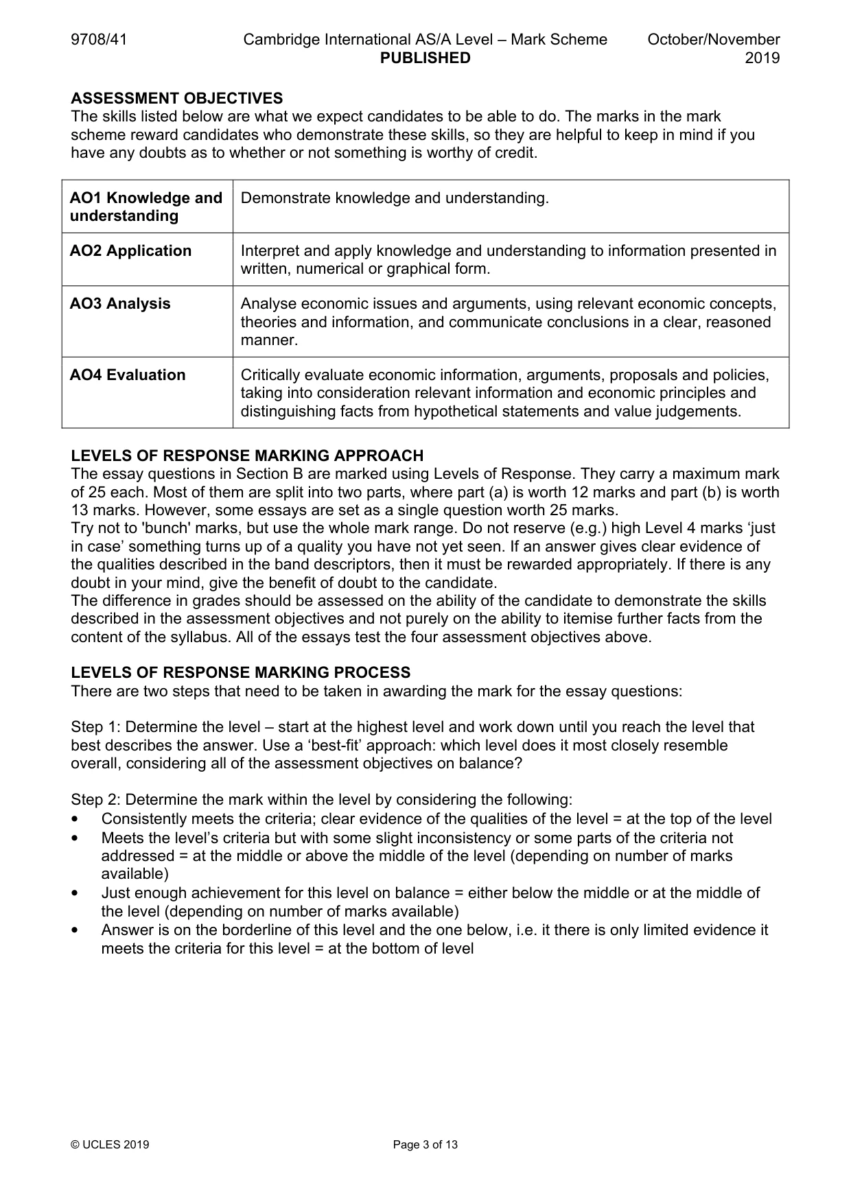 Mark scheme, page 3 of 13