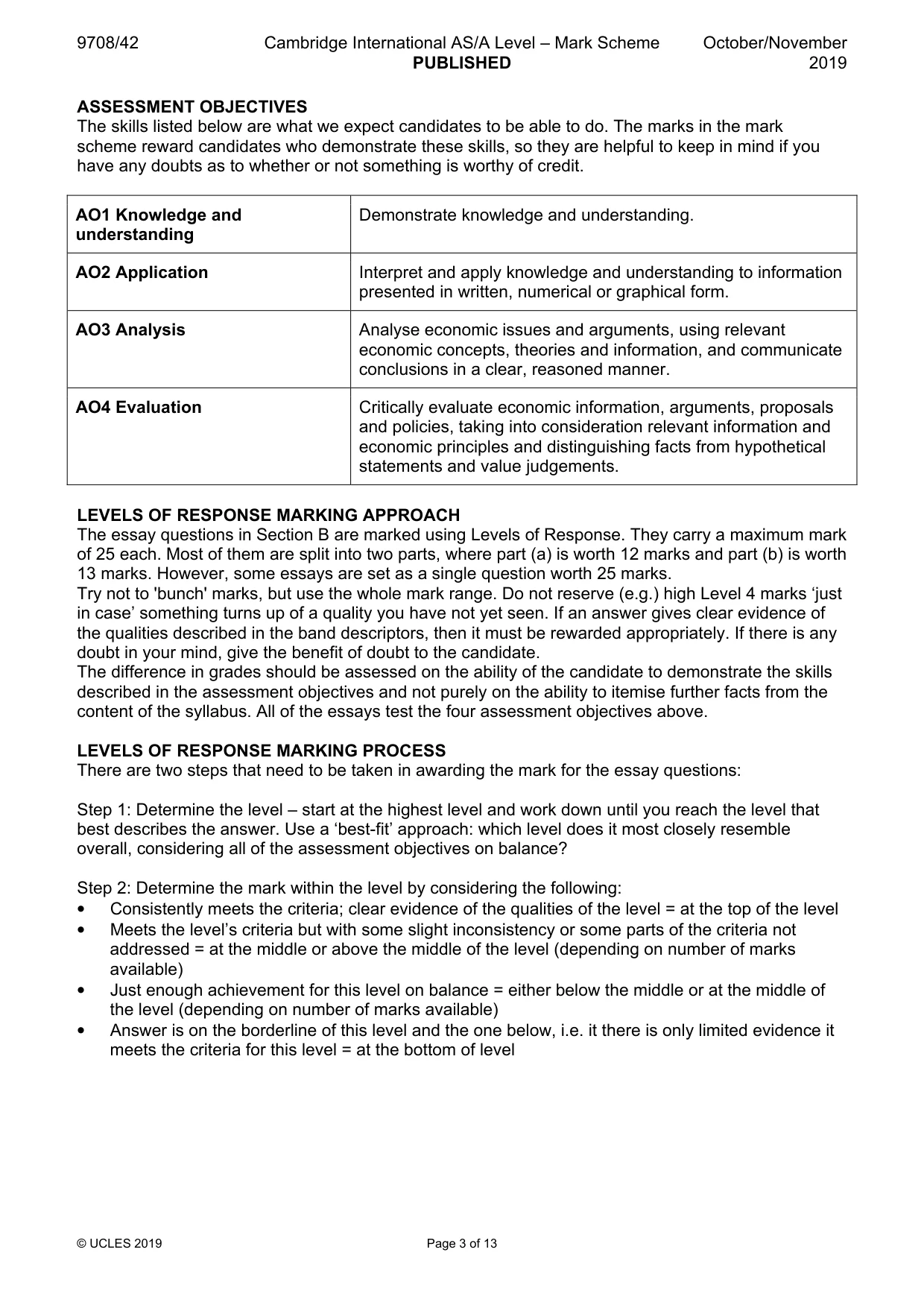 Mark scheme, page 3 of 13