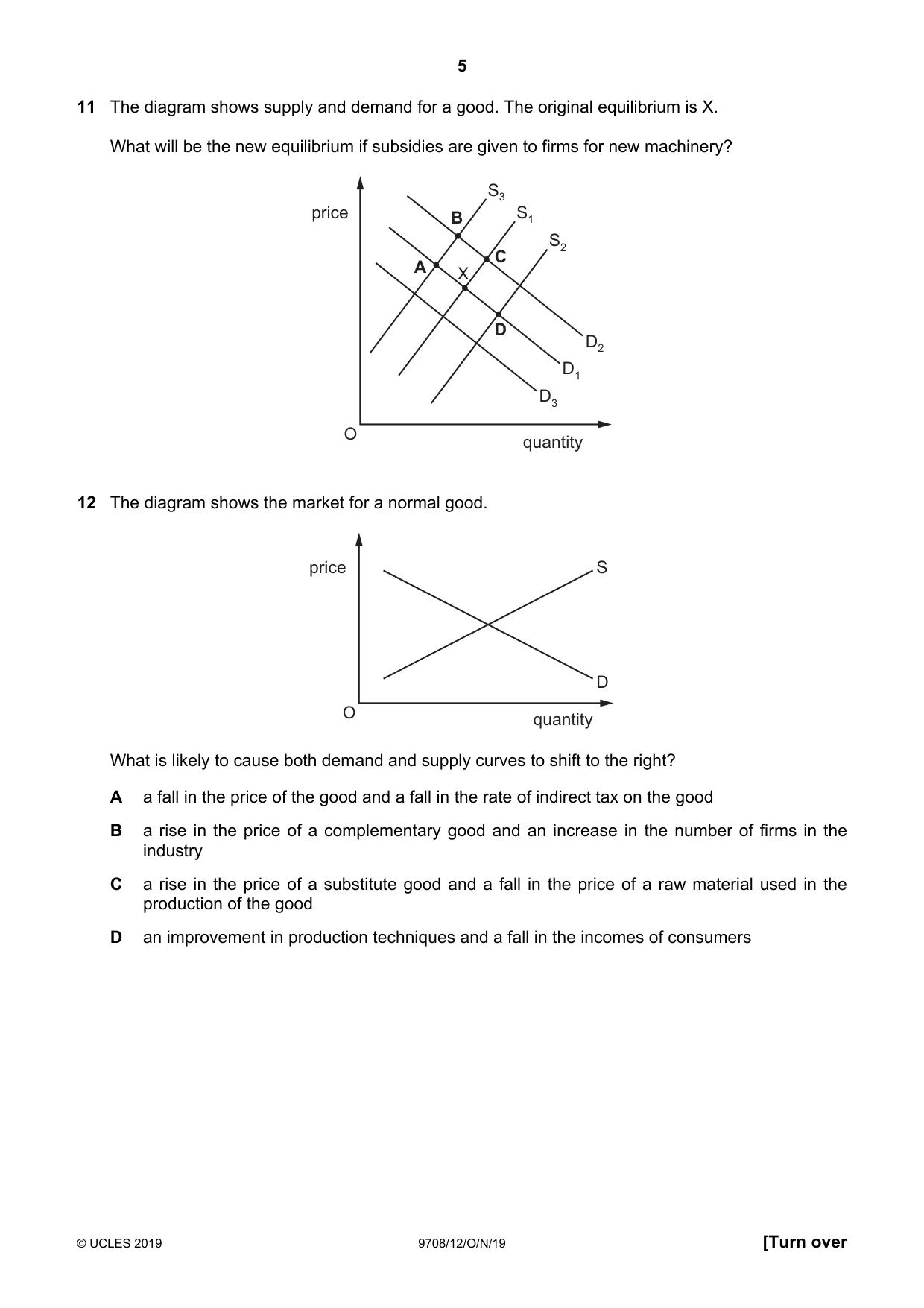 Cambridge A Level Economics 9708 2019 Oct/Nov Paper 1 · Variant 2 question paper, page 5 of 12