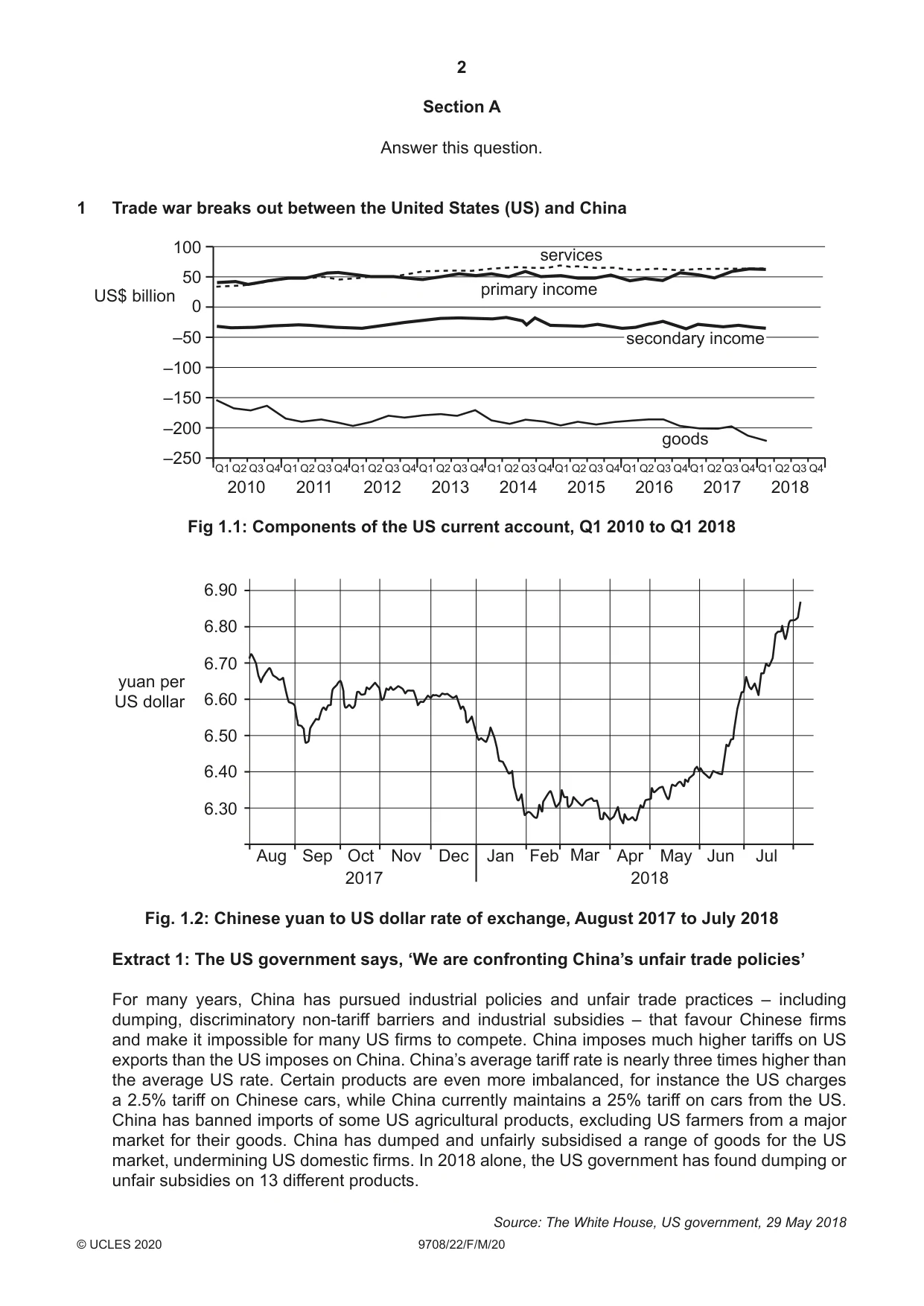 Cambridge A Level Economics 9708 2020 Feb/March Paper 2 · Variant 2 question paper, page 2 of 4