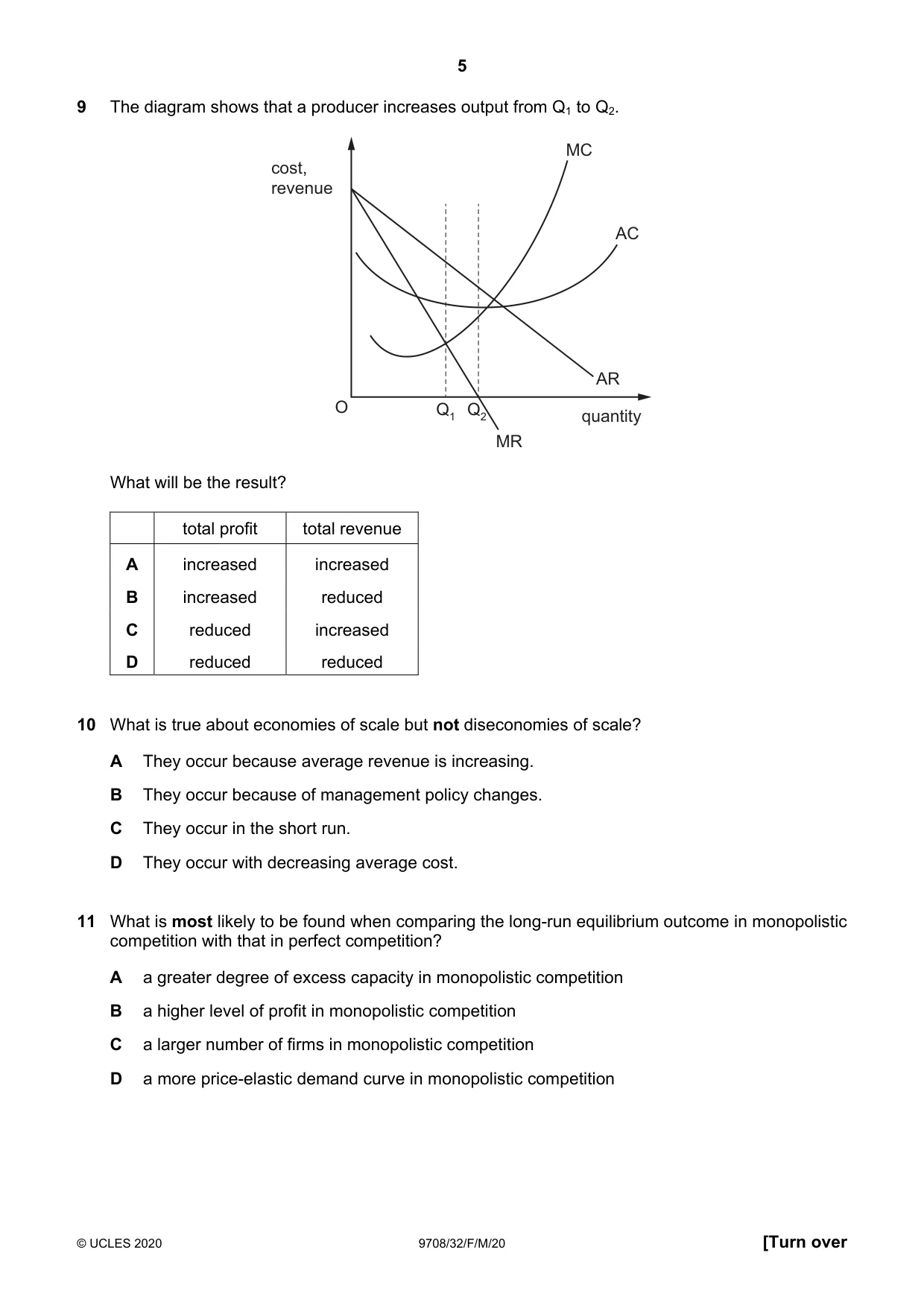 Cambridge A Level Economics 9708 2020 Feb/March Paper 3 · Variant 2 question paper, page 5 of 12
