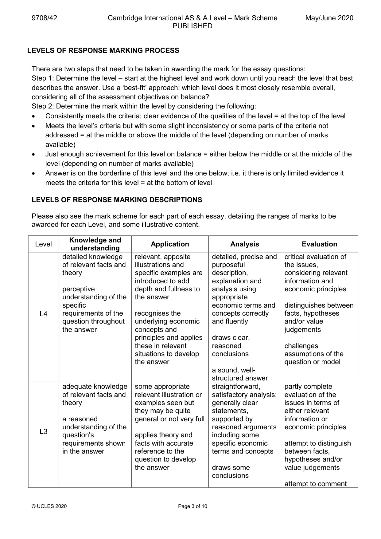 Mark scheme, page 3 of 10
