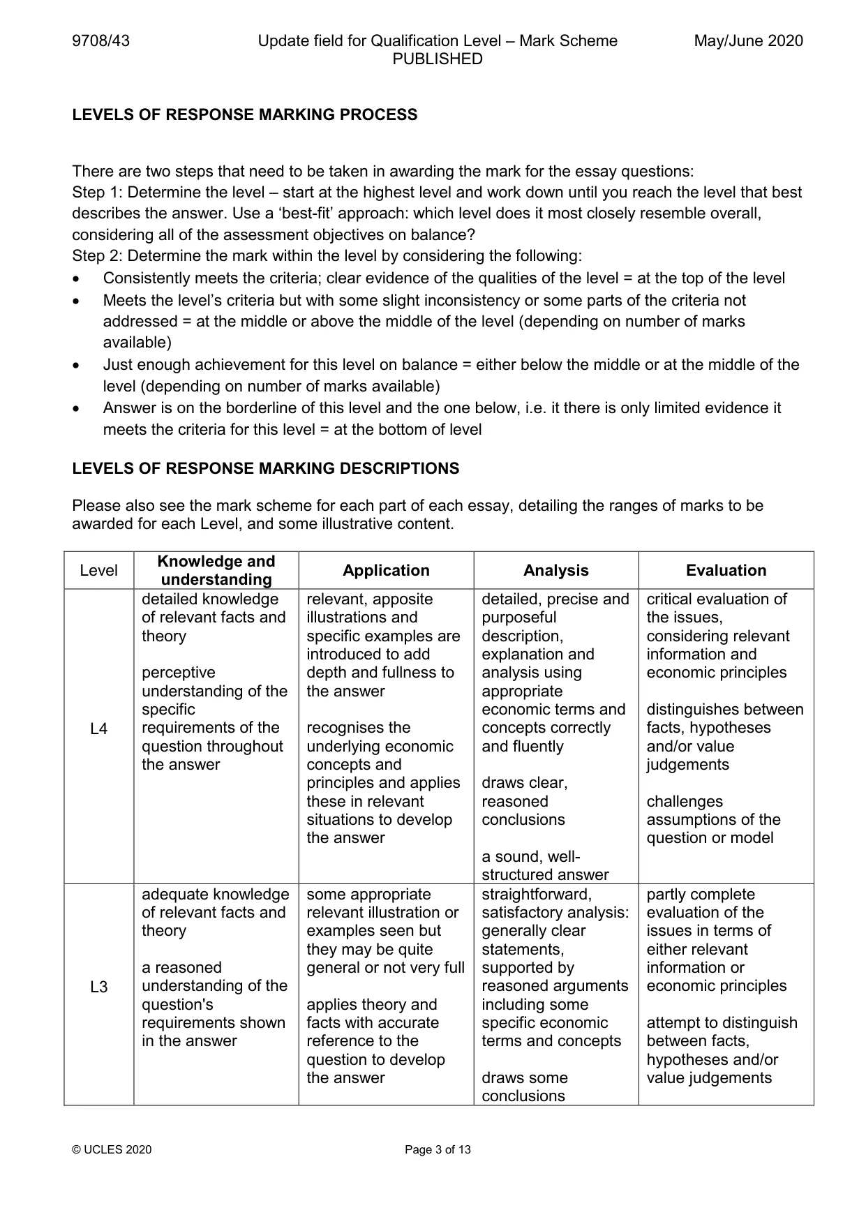 Mark scheme, page 3 of 13