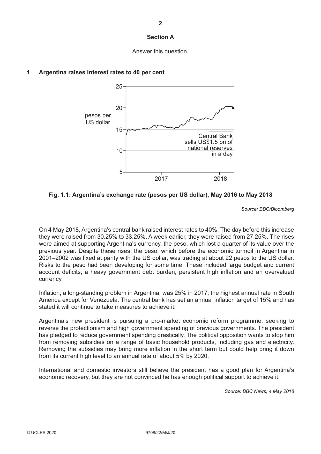 Cambridge A Level Economics 9708 2020 May/June Paper 2 · Variant 2 question paper, page 2 of 4