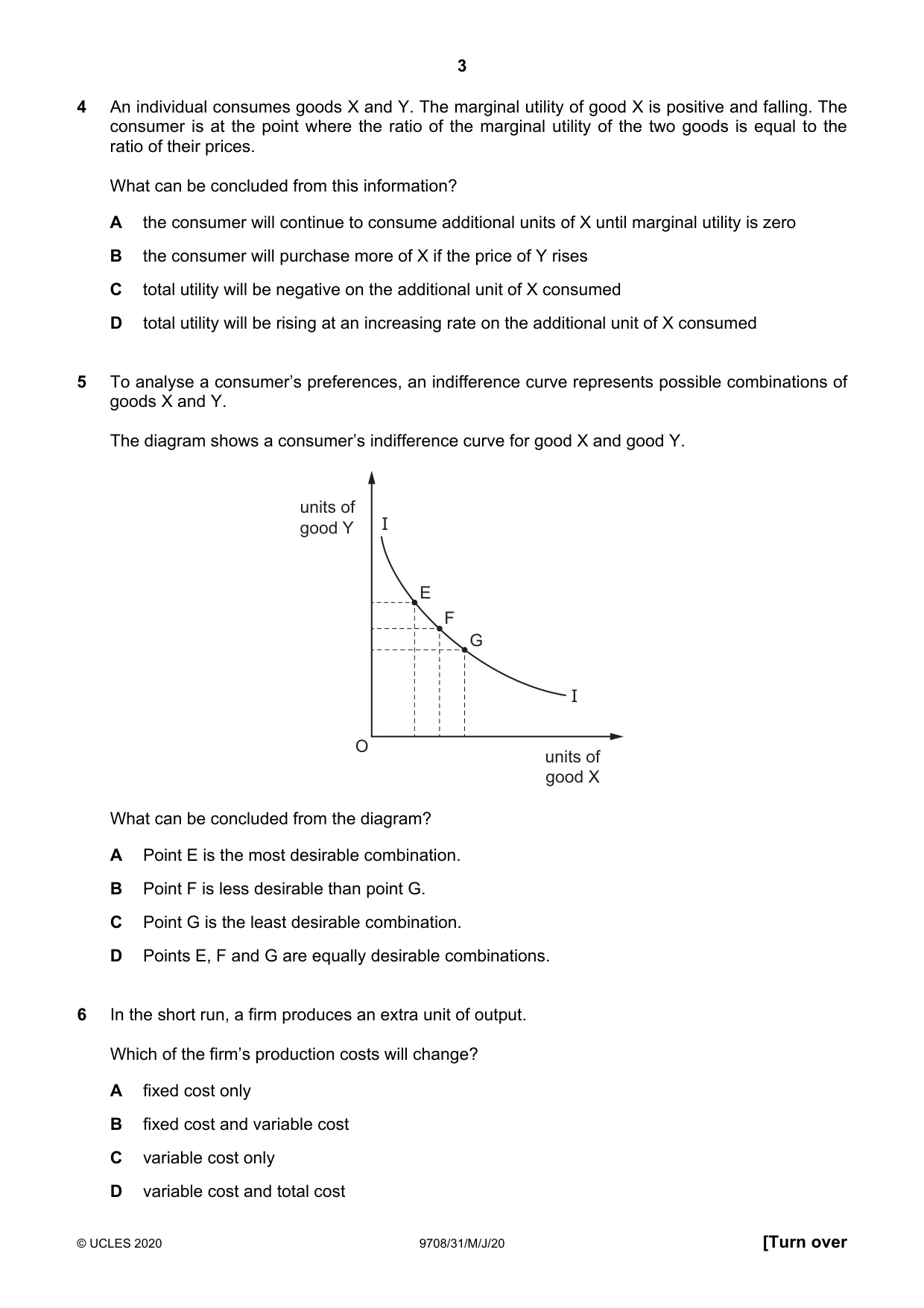 Cambridge A Level Economics 9708 2020 May/June Paper 3 · Variant 1 question paper, page 3 of 12
