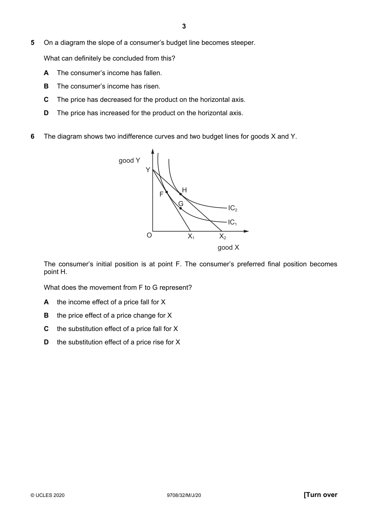 Cambridge A Level Economics 9708 2020 May/June Paper 3 · Variant 2 question paper, page 3 of 12