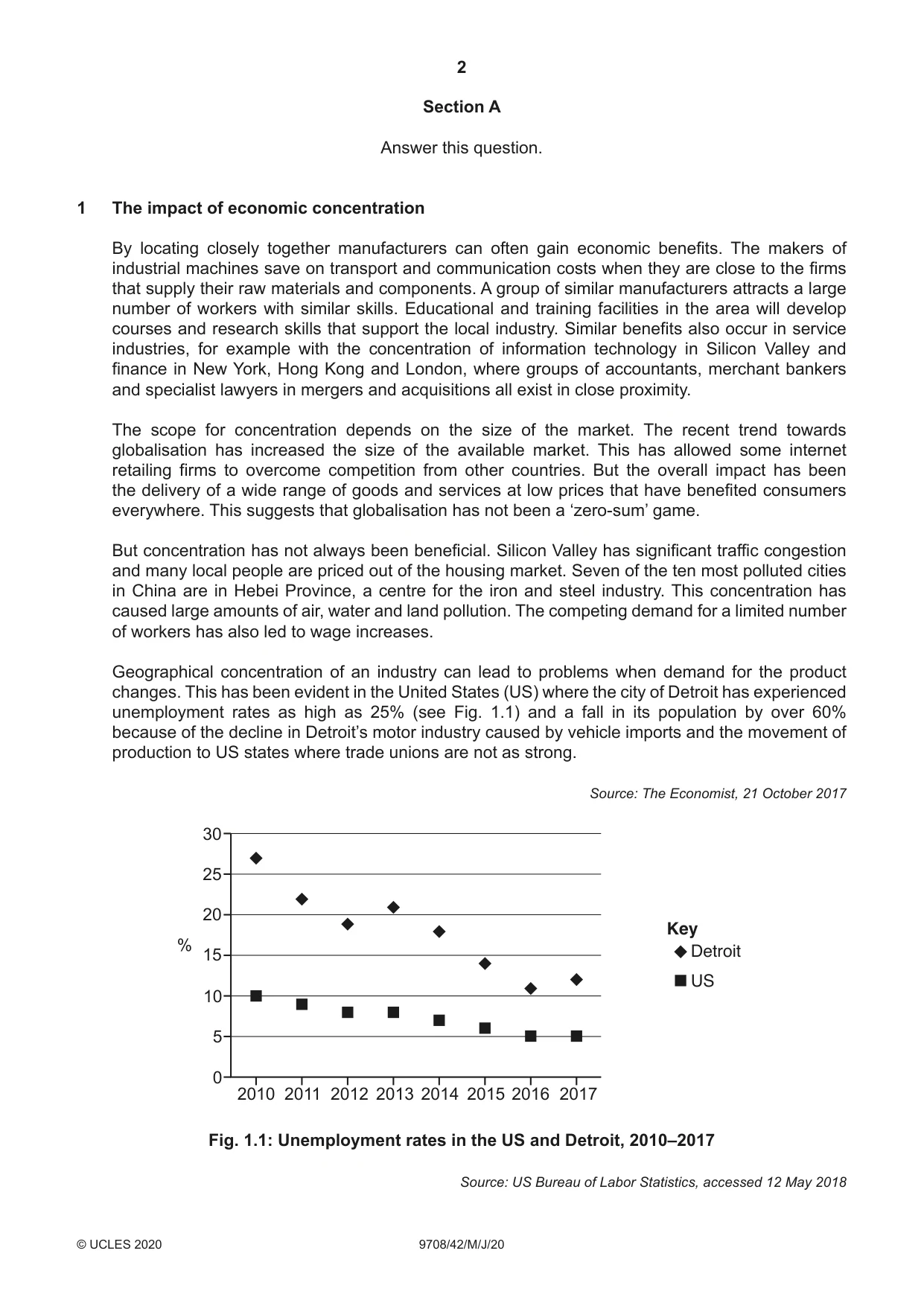 Cambridge A Level Economics 9708 2020 May/June Paper 4 · Variant 2 question paper, page 2 of 4