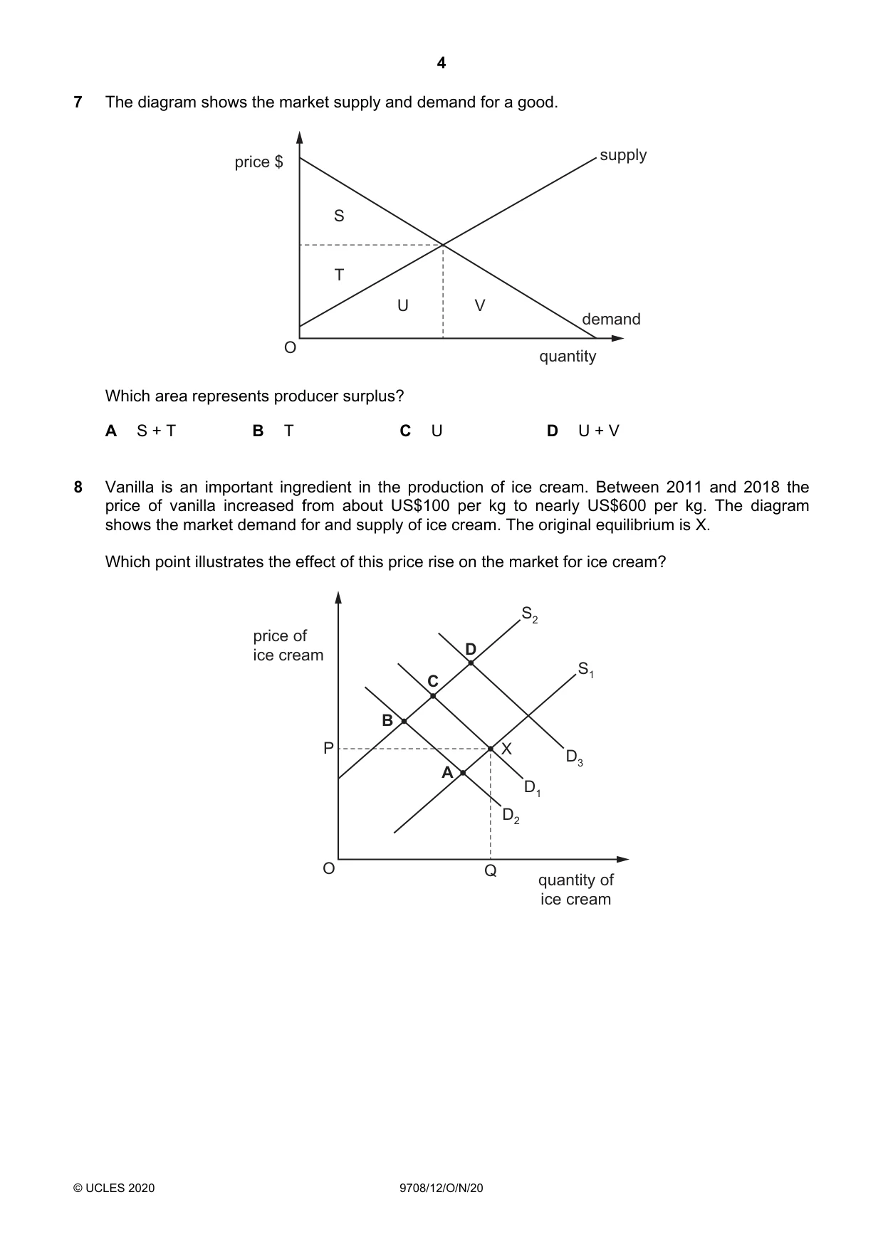 Cambridge A Level Economics 9708 2020 Oct/Nov Paper 1 · Variant 2 question paper, page 4 of 12