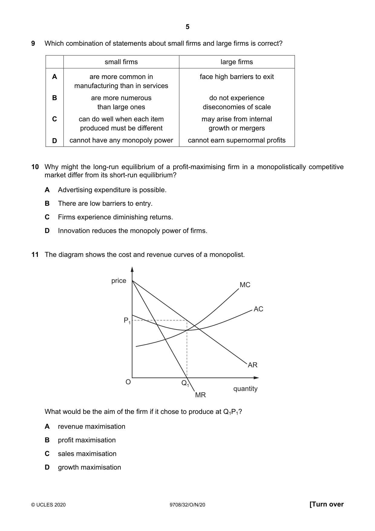 Cambridge A Level Economics 9708 2020 Oct/Nov Paper 3 · Variant 2 question paper, page 5 of 12