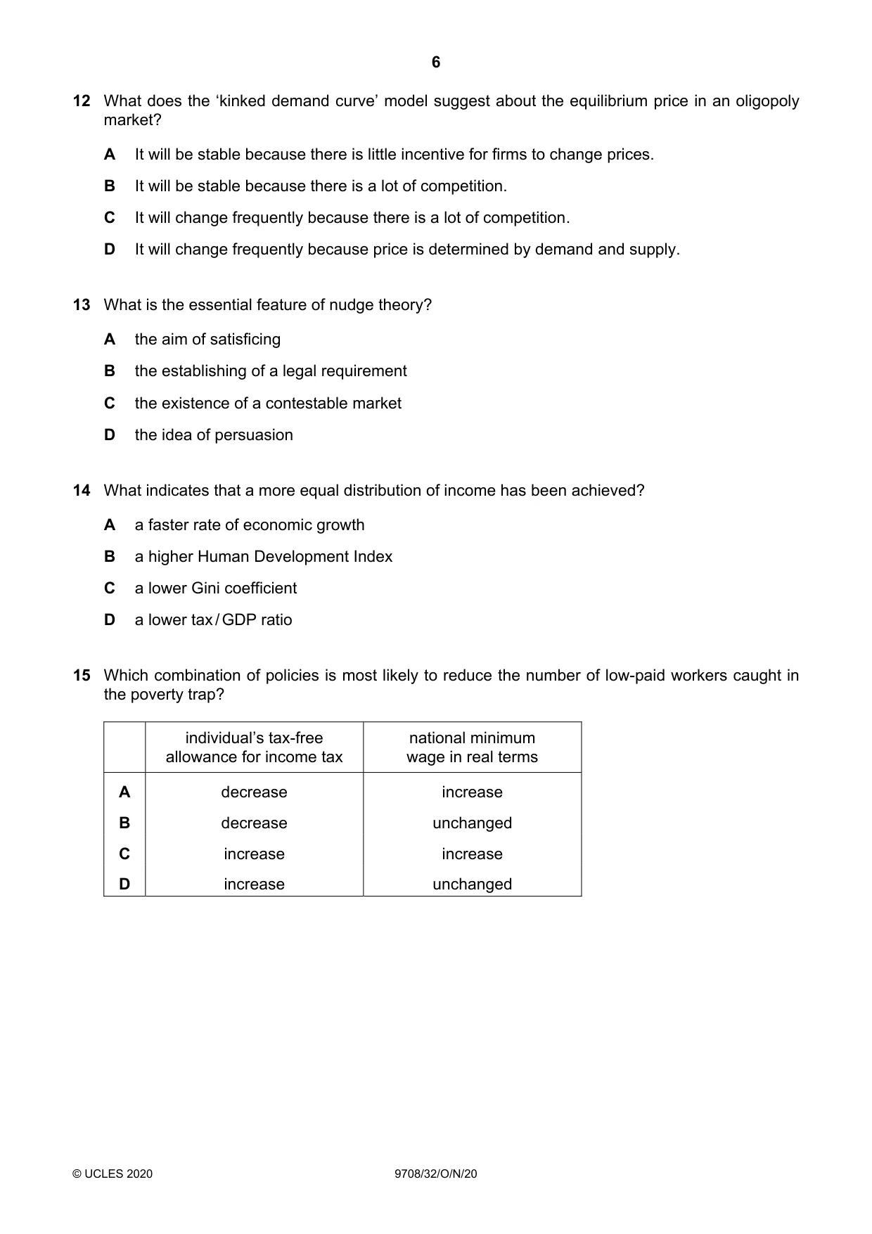 Cambridge A Level Economics 9708 2020 Oct/Nov Paper 3 · Variant 2 question paper, page 6 of 12