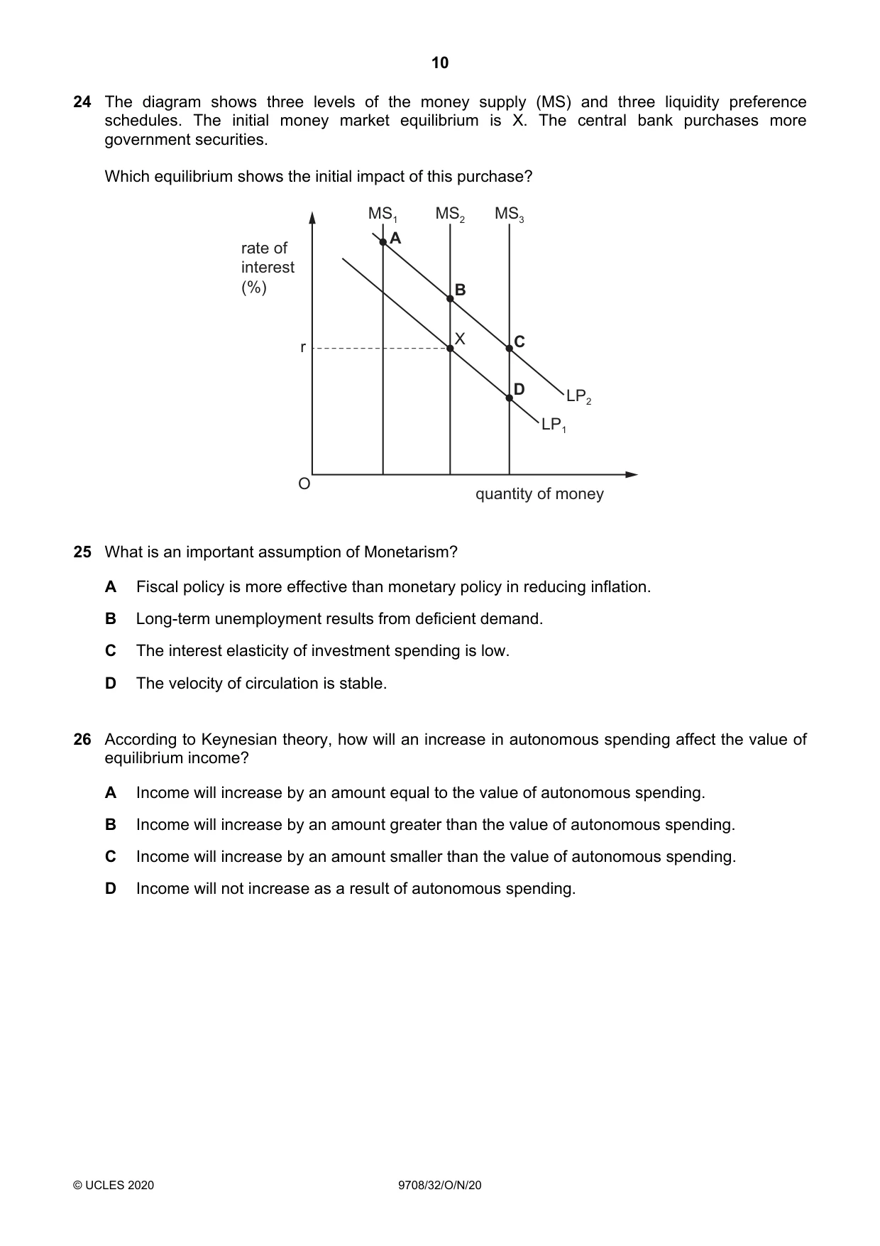 Cambridge A Level Economics 9708 2020 Oct/Nov Paper 3 · Variant 2 question paper, page 10 of 12