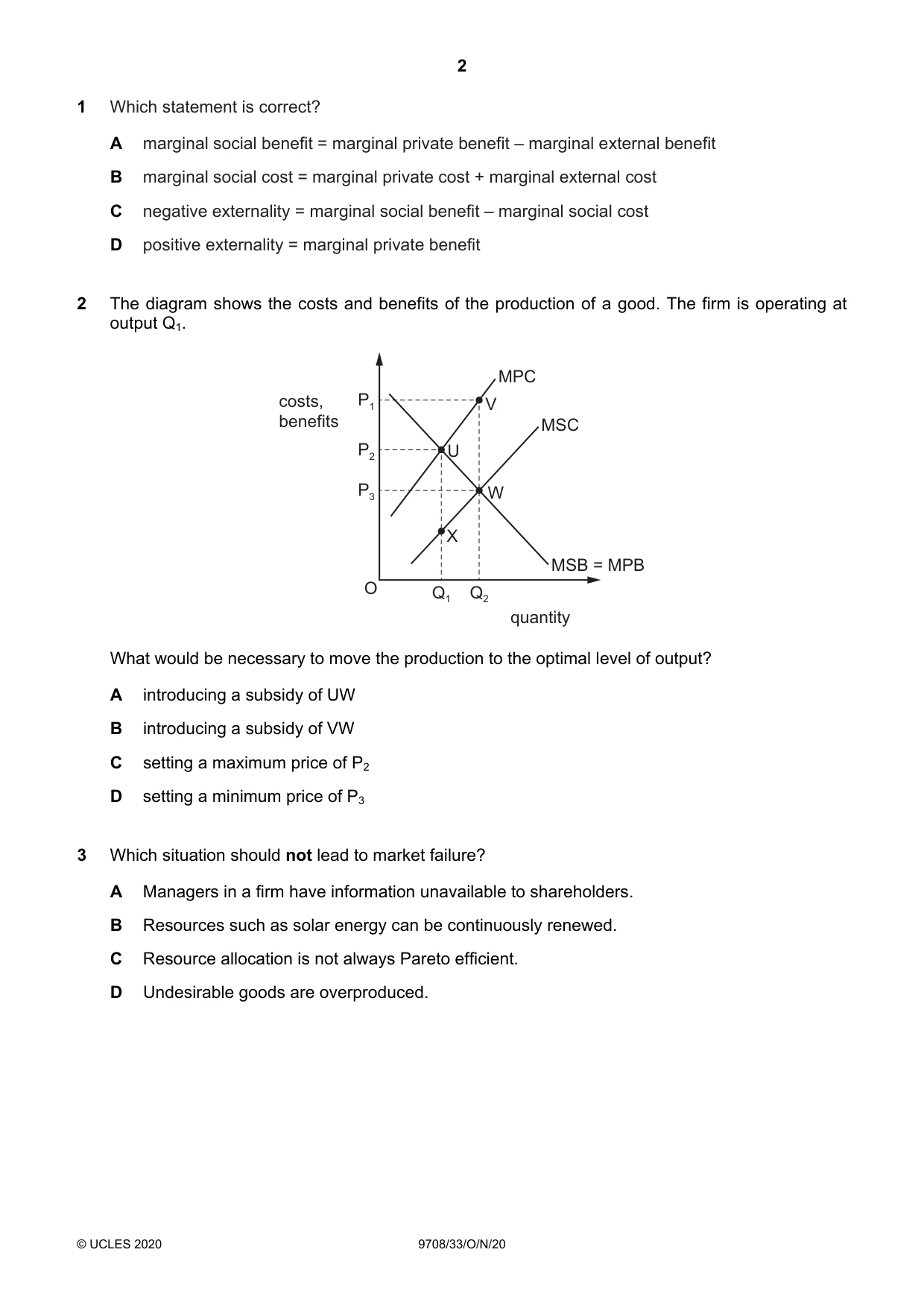 Cambridge A Level Economics 9708 2020 Oct/Nov Paper 3 · Variant 3 question paper, page 2 of 12