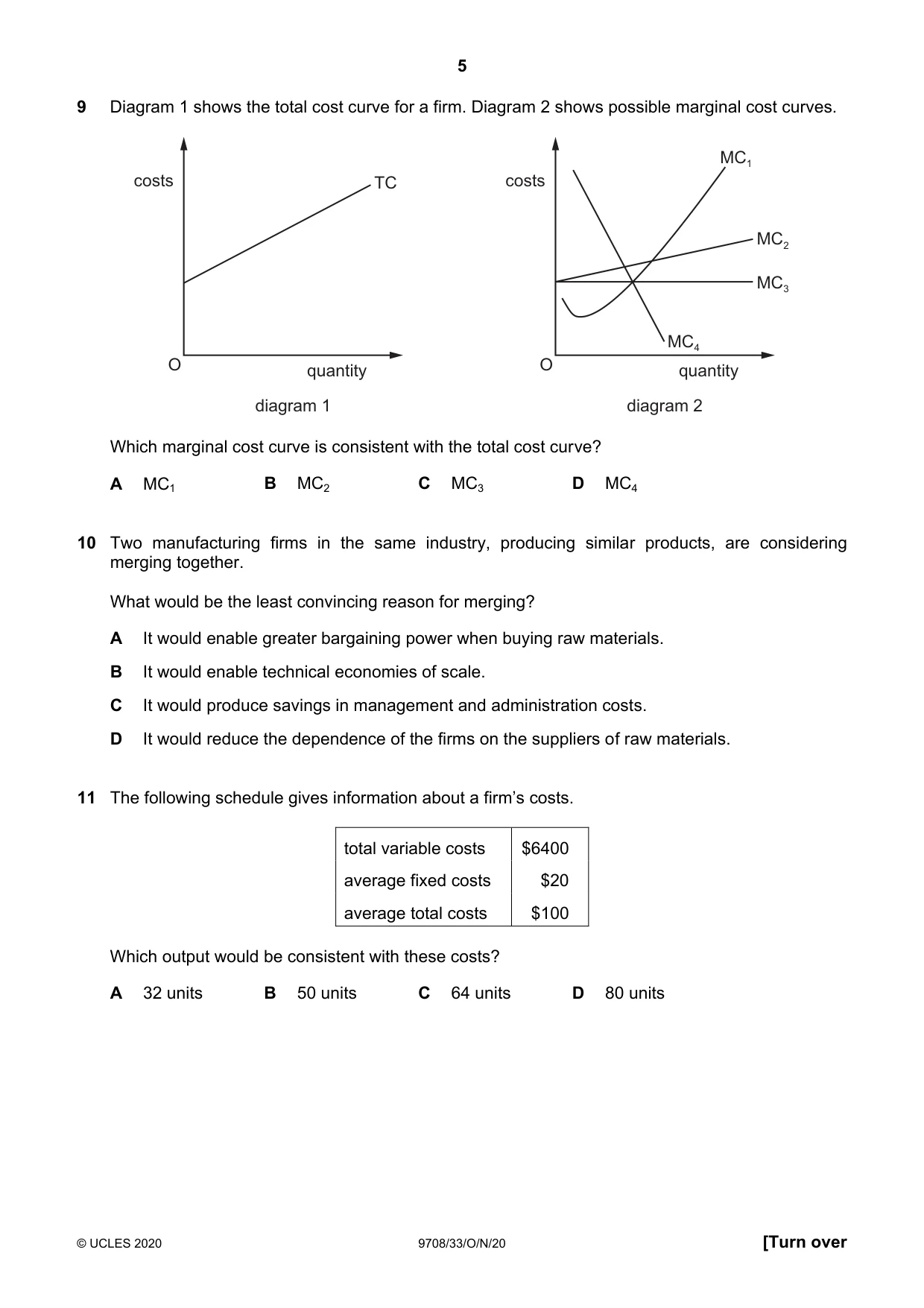 Cambridge A Level Economics 9708 2020 Oct/Nov Paper 3 · Variant 3 question paper, page 5 of 12