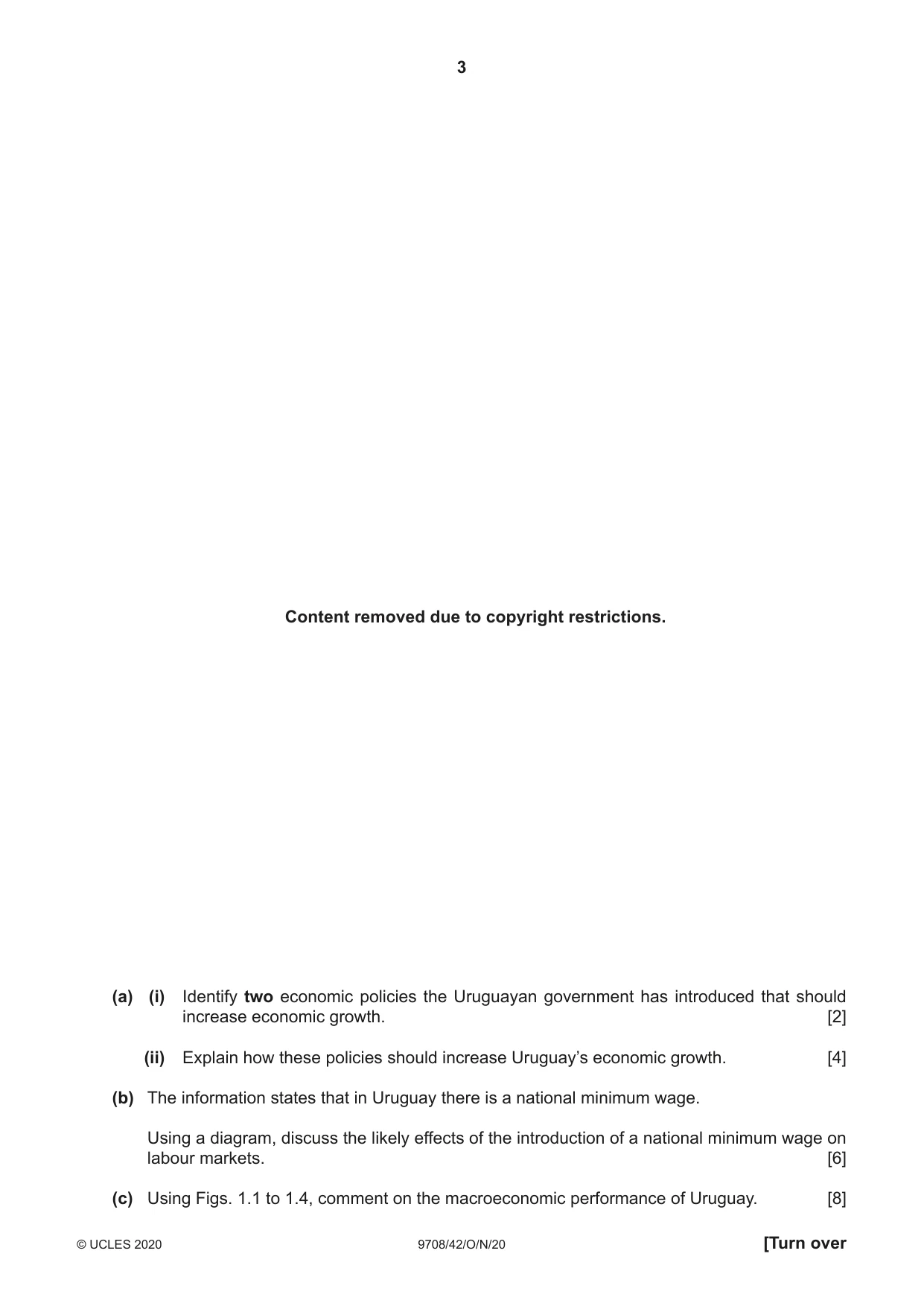 Cambridge A Level Economics 9708 2020 Oct/Nov Paper 4 · Variant 2 question paper, page 3 of 4