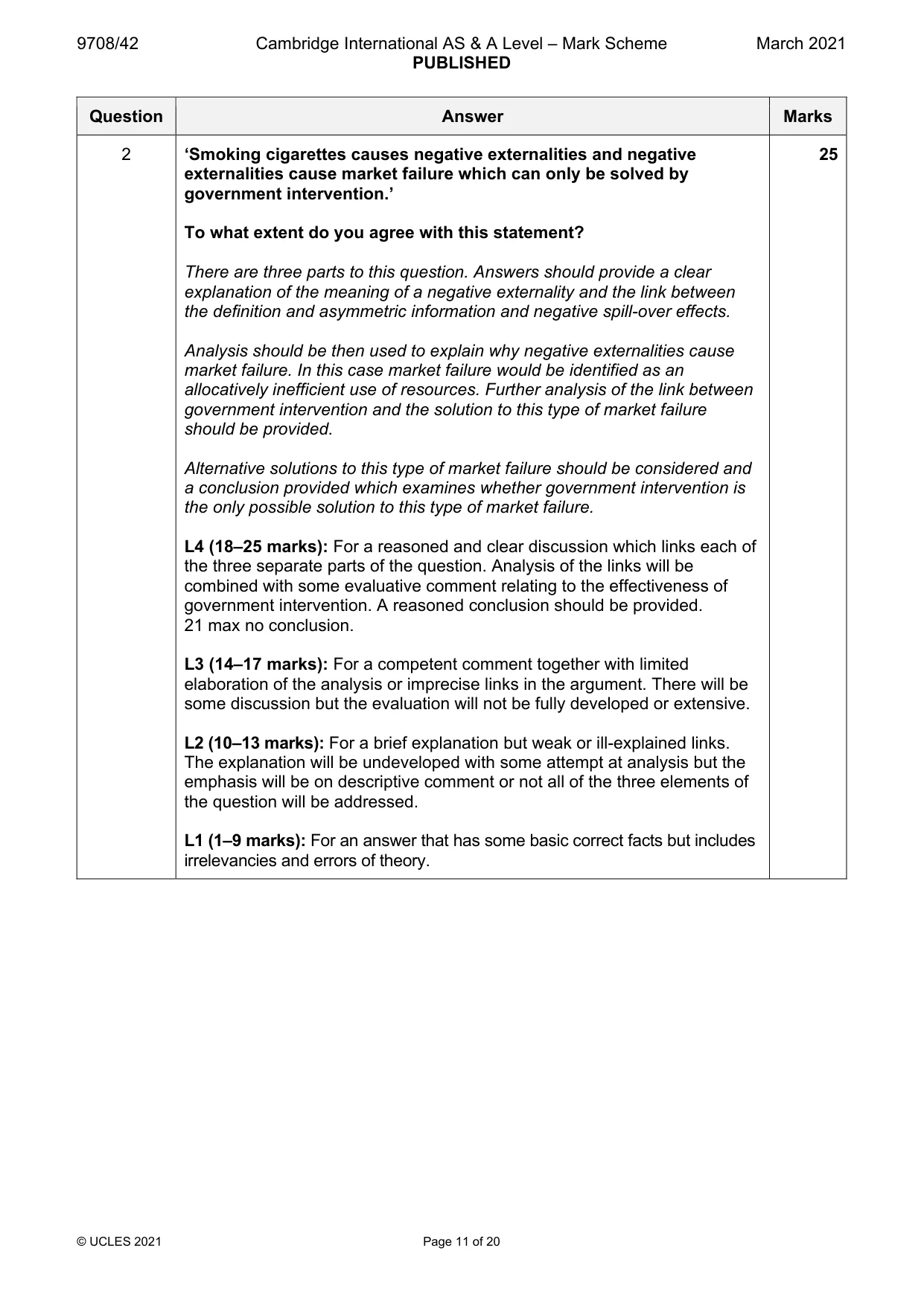 Mark scheme, page 11 of 20