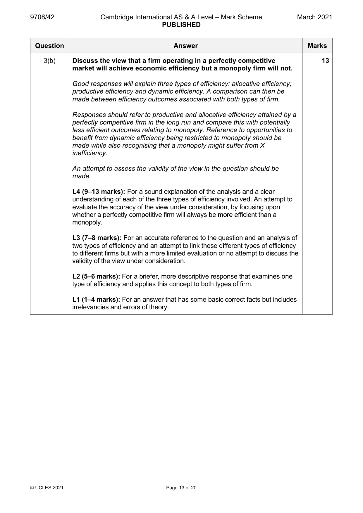 Mark scheme, page 13 of 20