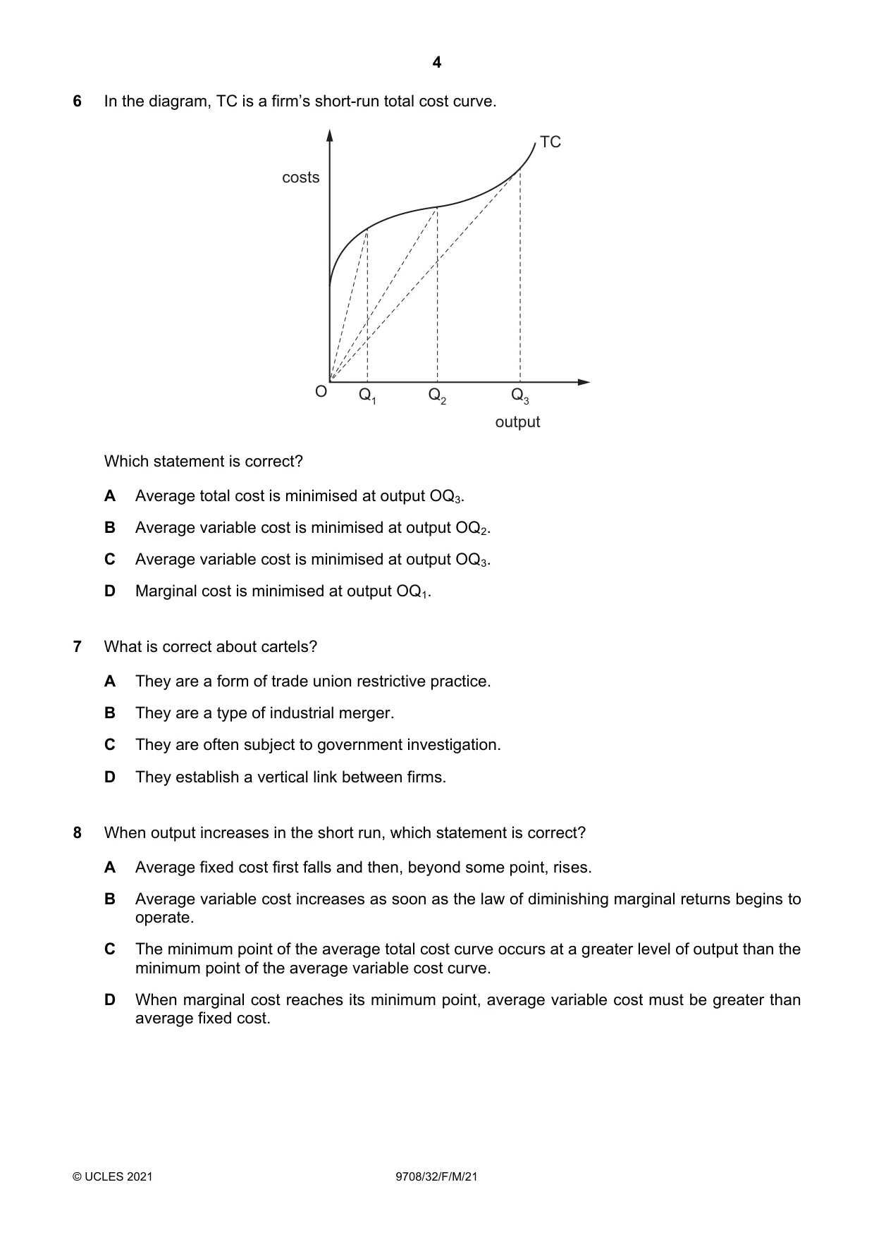 Cambridge A Level Economics 9708 2021 Feb/March Paper 3 · Variant 2 question paper, page 4 of 12