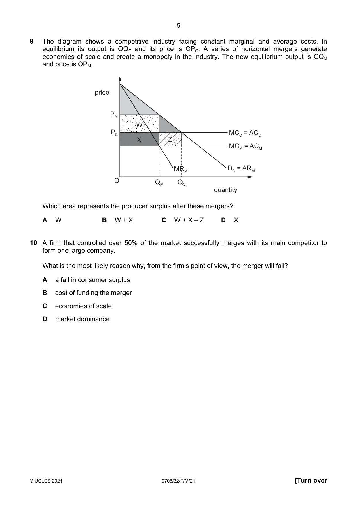 Cambridge A Level Economics 9708 2021 Feb/March Paper 3 · Variant 2 question paper, page 5 of 12