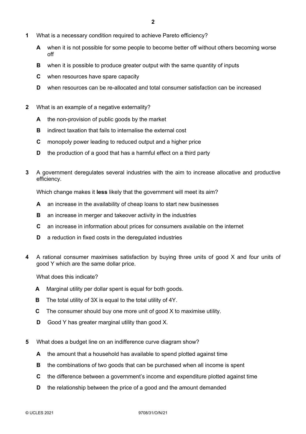 Cambridge A Level Economics 9708 2021 Oct/Nov Paper 3 · Variant 1 question paper, page 2 of 12