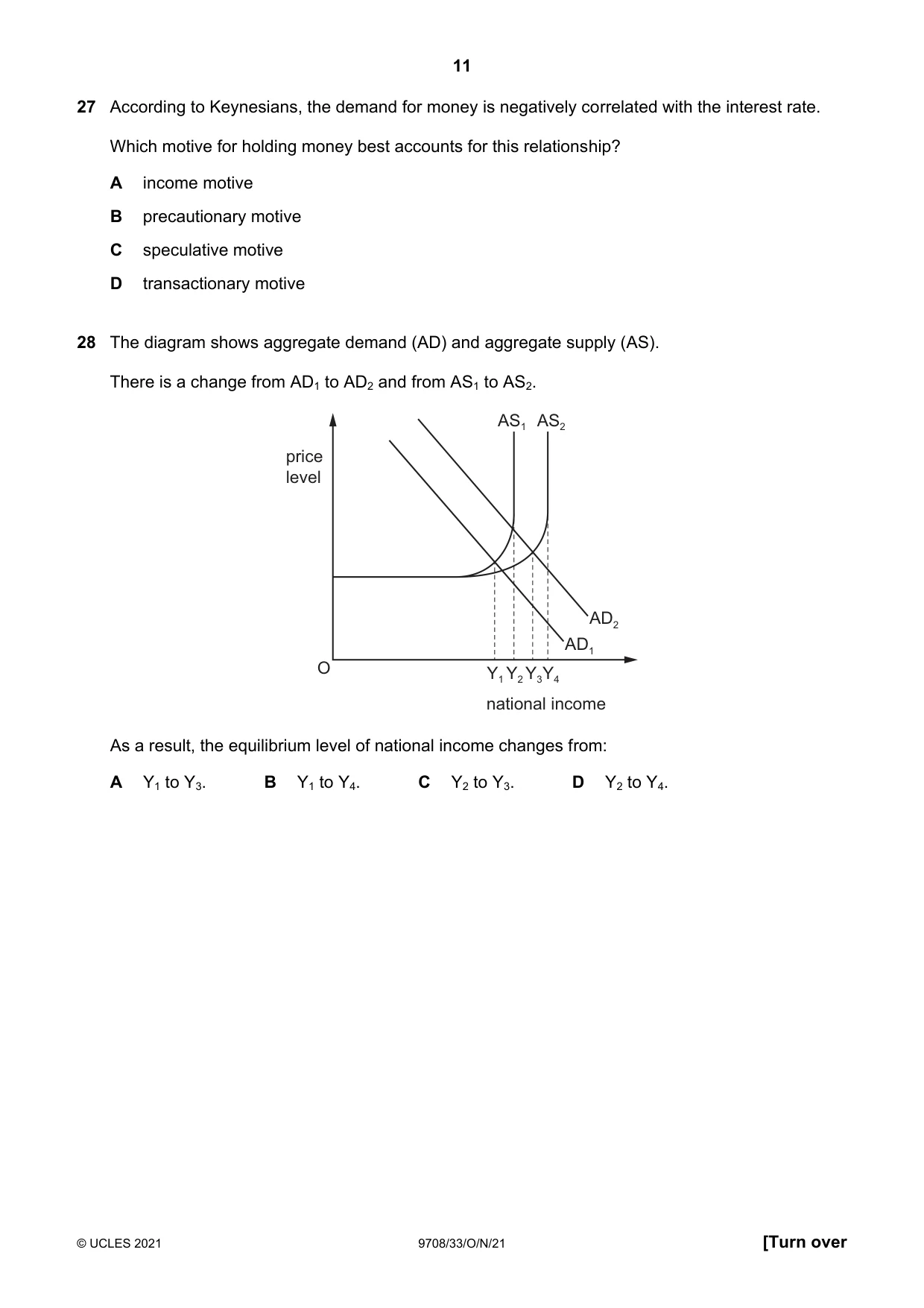 Cambridge A Level Economics 9708 2021 Oct/Nov Paper 3 · Variant 3 question paper, page 11 of 12