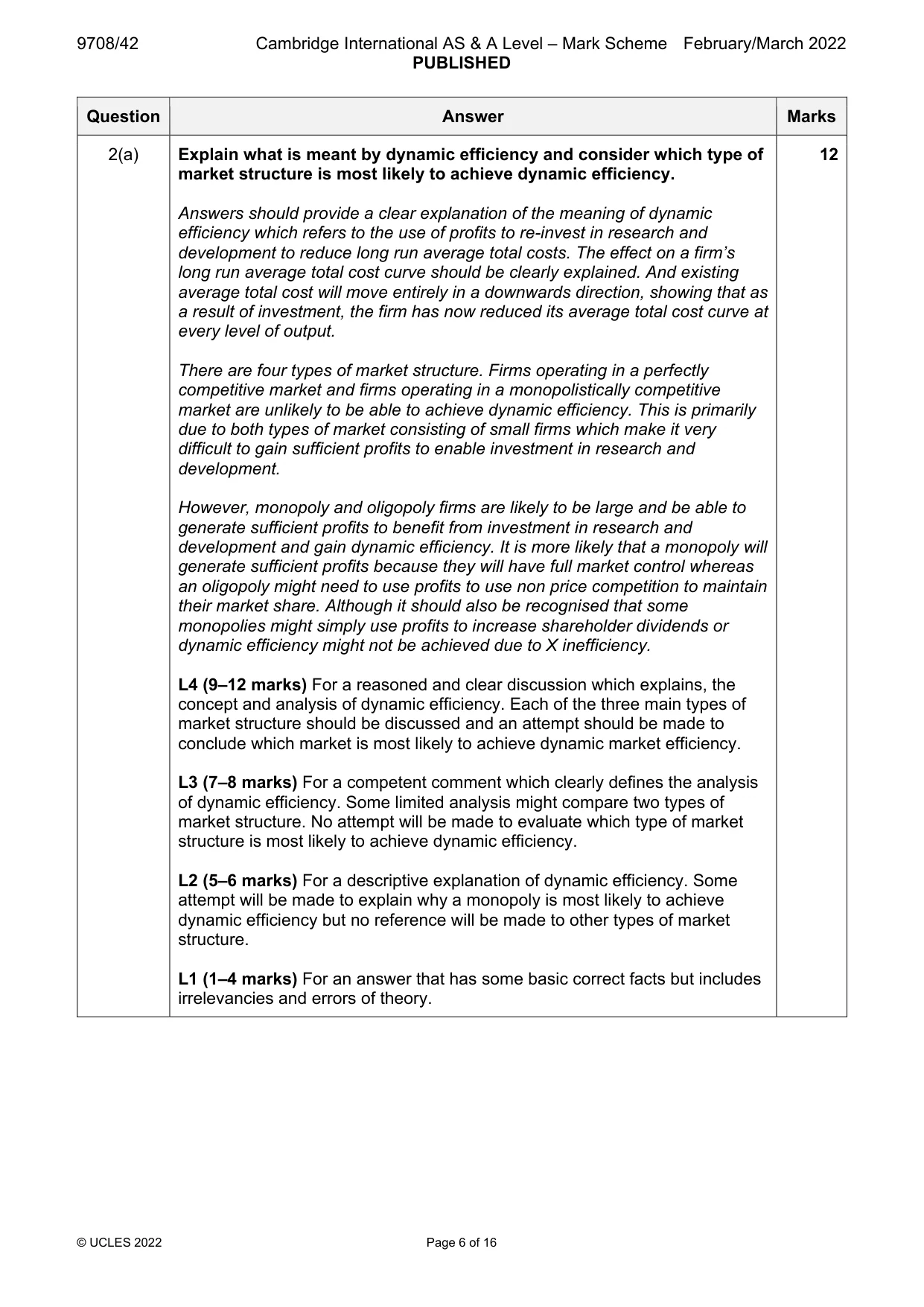 Mark scheme, page 6 of 16