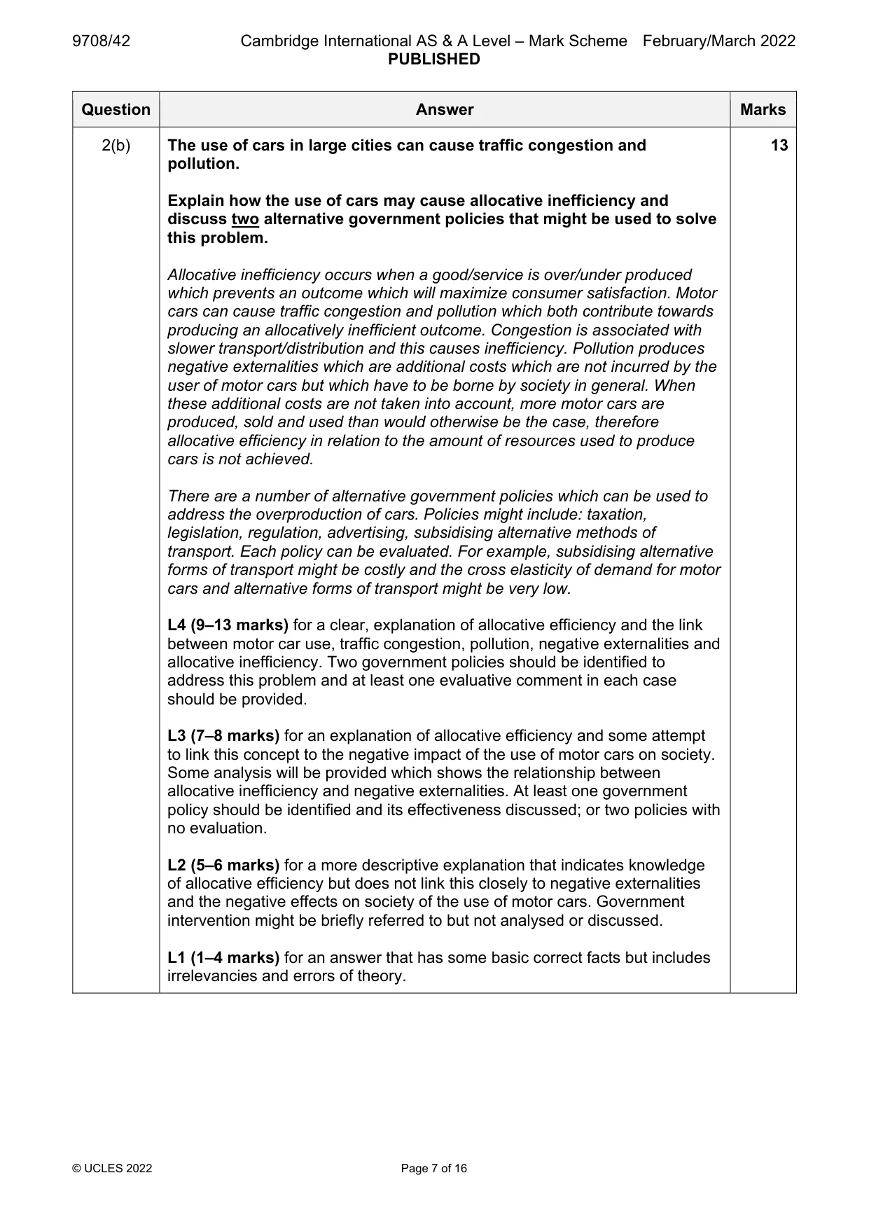 Mark scheme, page 7 of 16
