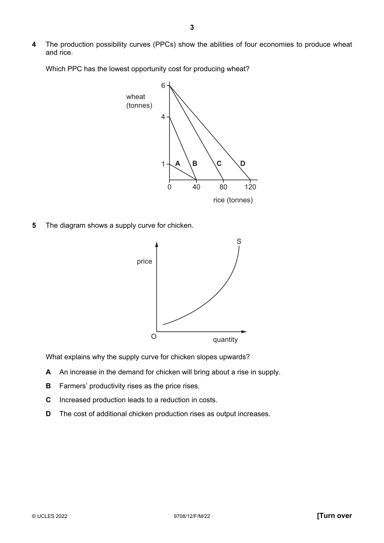 Cambridge A Level Economics 9708 2022 Feb/March Paper 1 · Variant 2 question paper, page 3 of 12