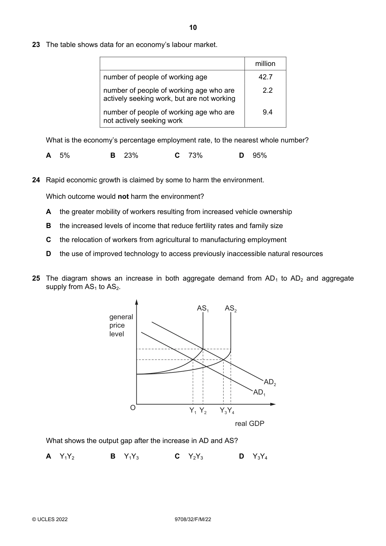 Cambridge A Level Economics 9708 2022 Feb/March Paper 3 · Variant 2 question paper, page 10 of 12