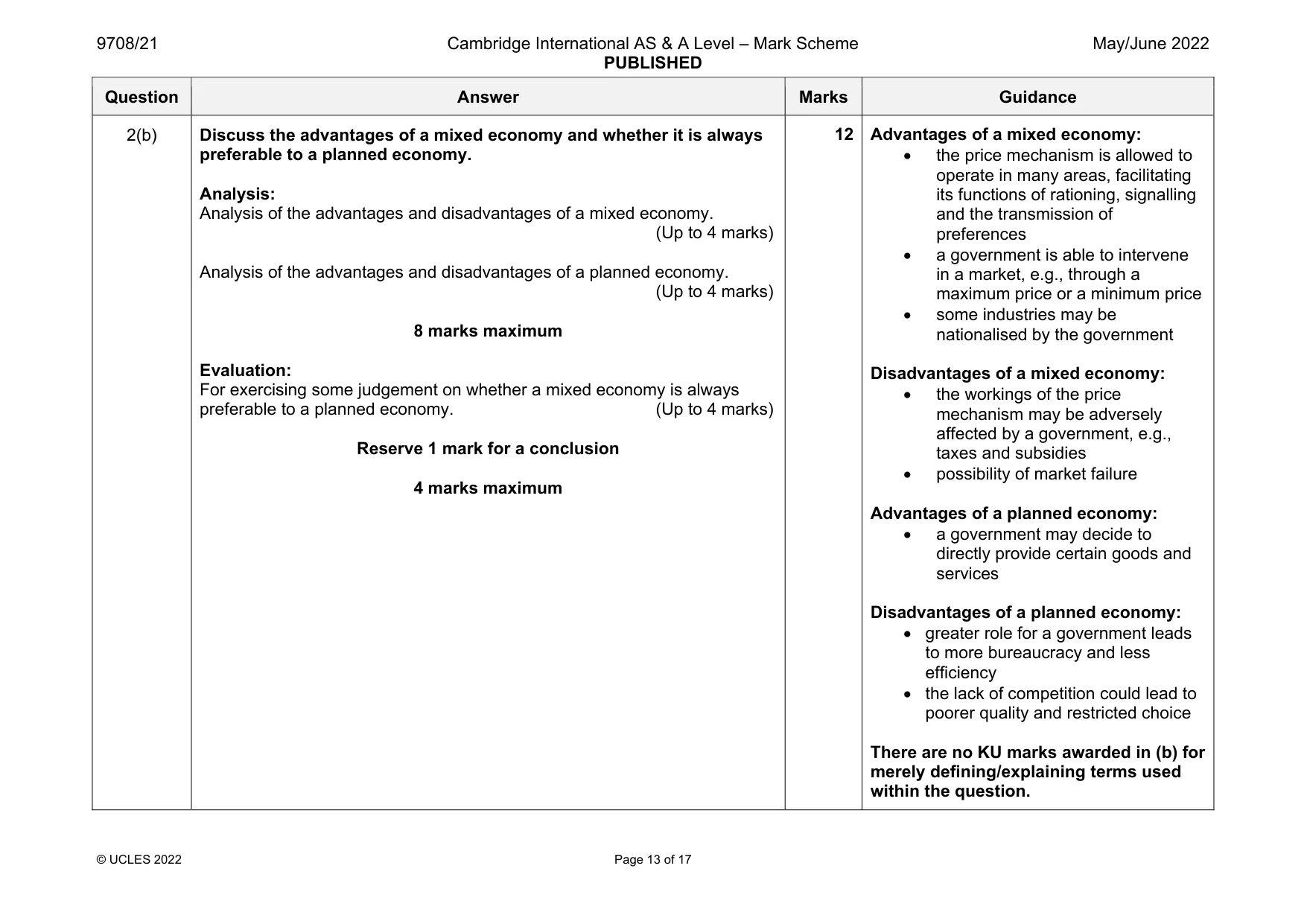 Mark scheme, page 13 of 17