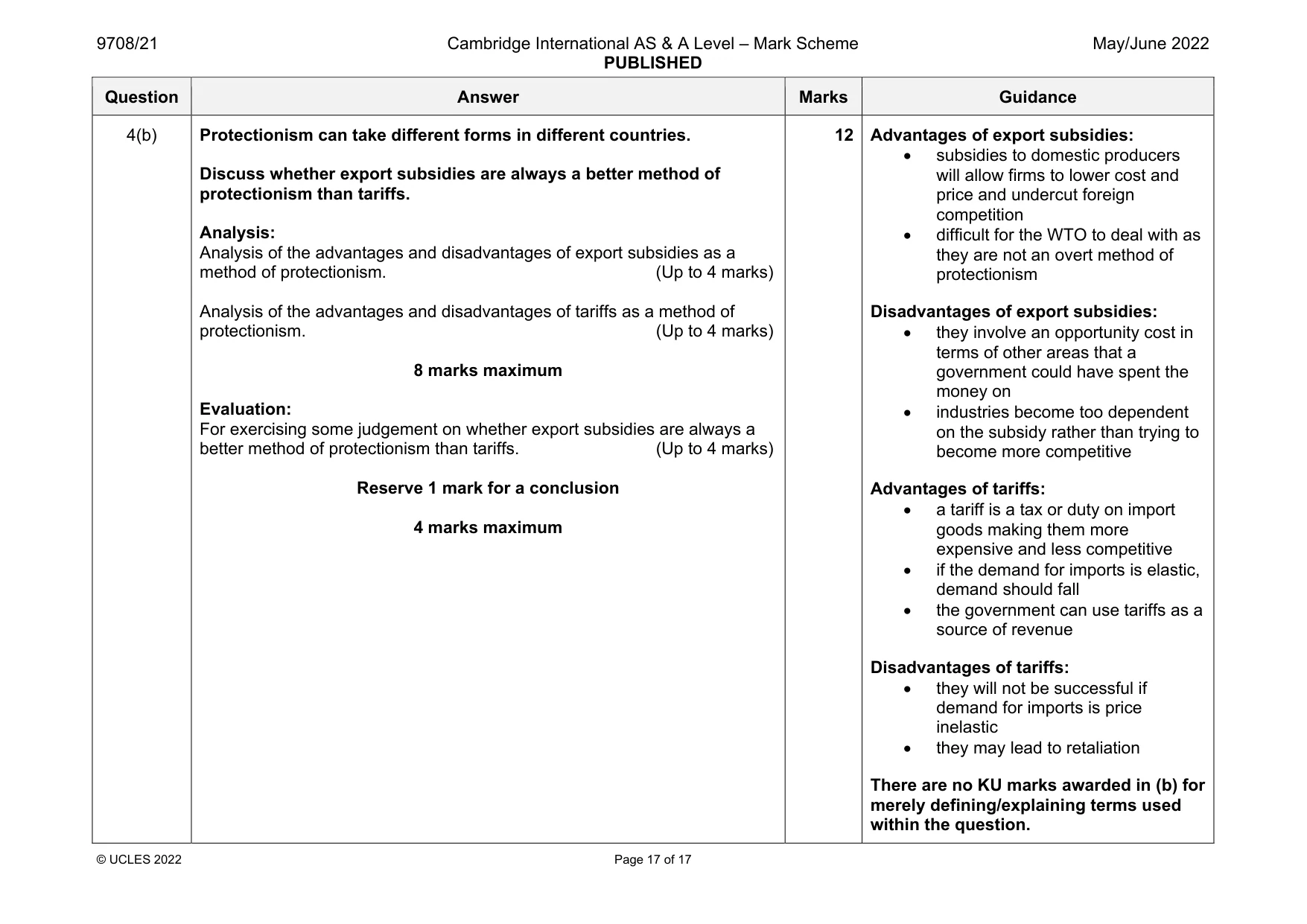 Mark scheme, page 17 of 17