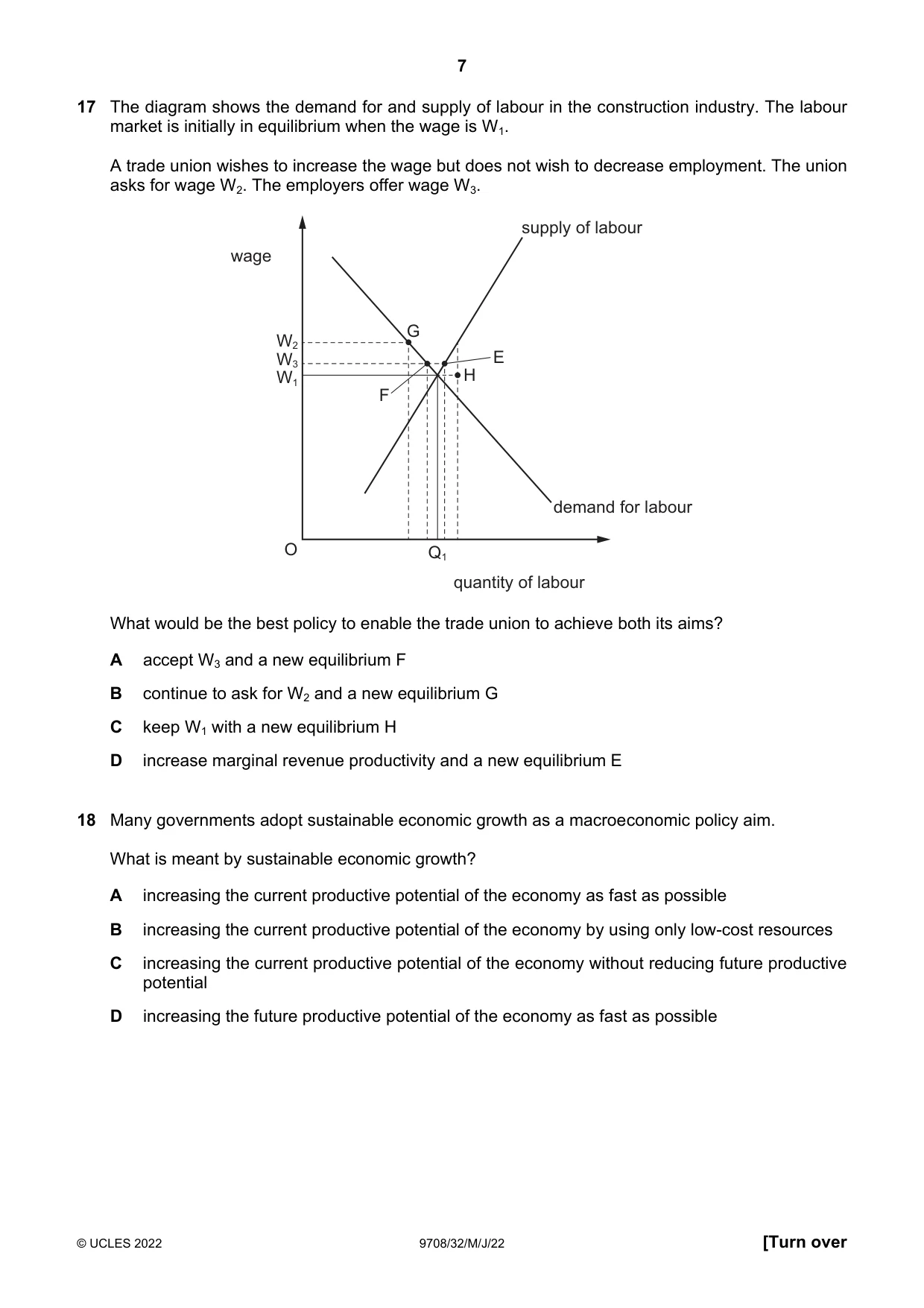 Cambridge A Level Economics 9708 2022 May/June Paper 3 · Variant 2 question paper, page 7 of 12