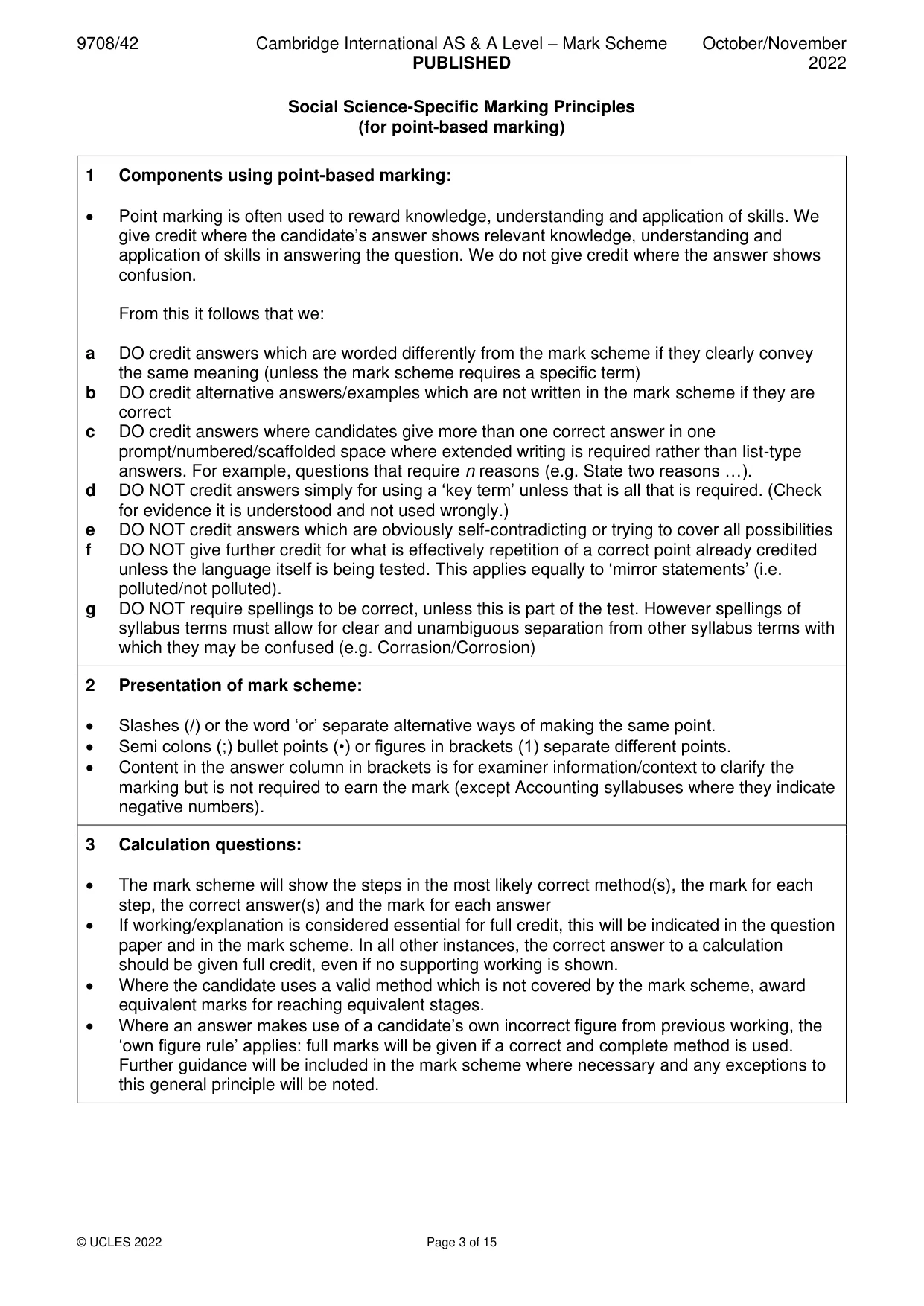 Mark scheme, page 3 of 15