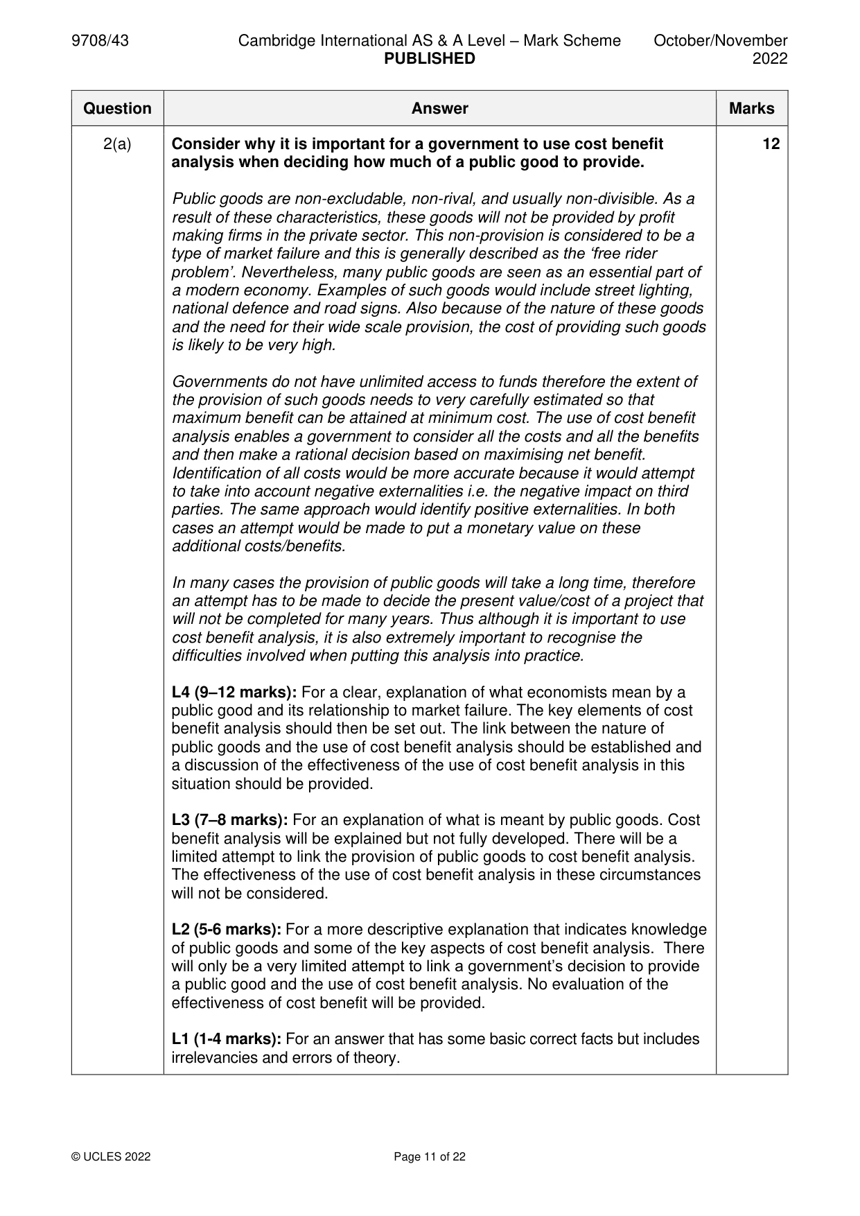 Mark scheme, page 11 of 22