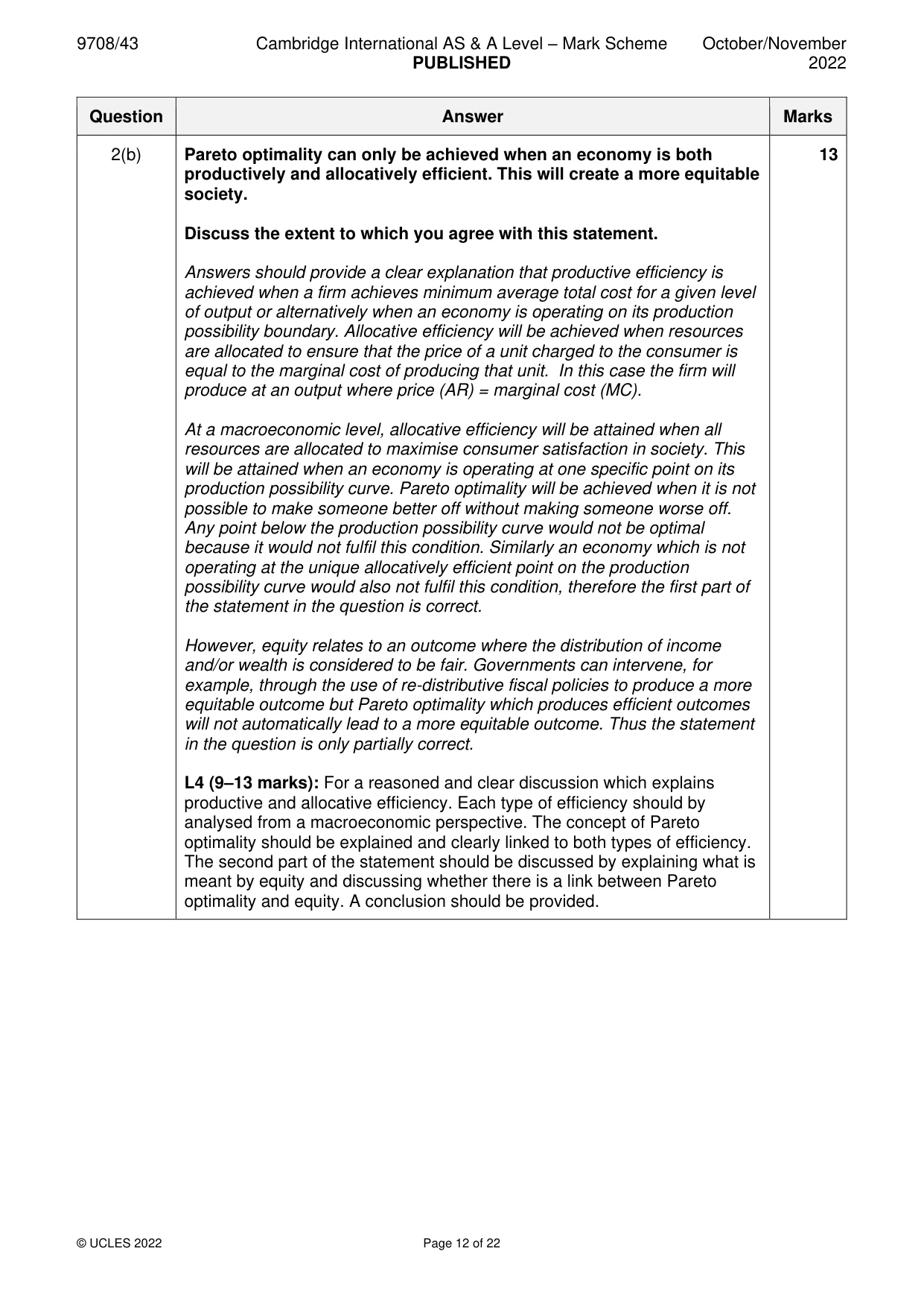 Mark scheme, page 12 of 22