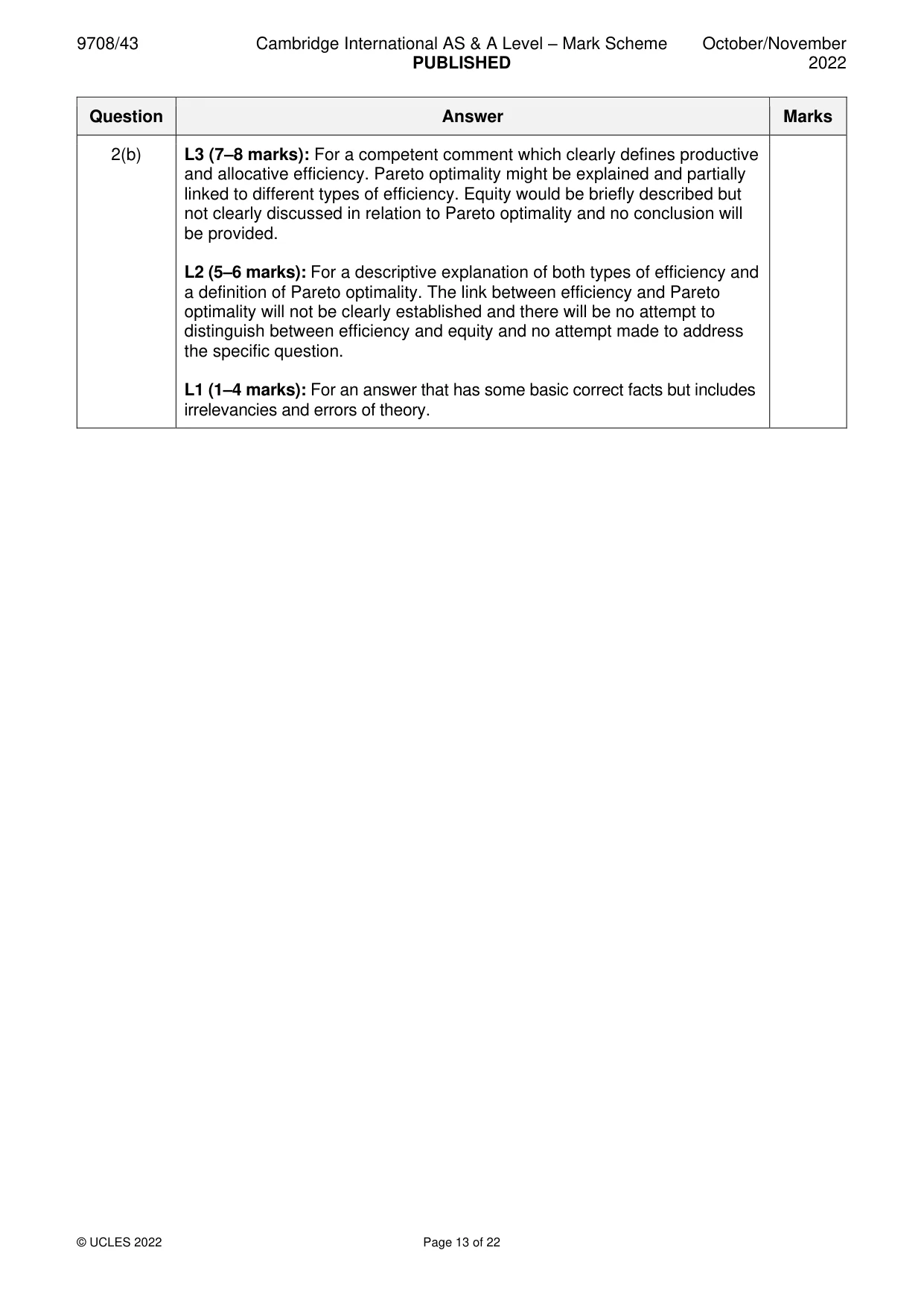 Mark scheme, page 13 of 22