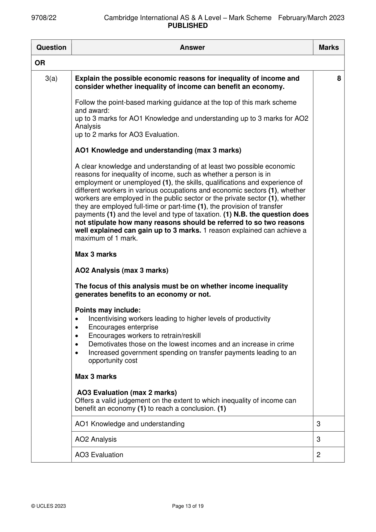Mark scheme, page 13 of 19