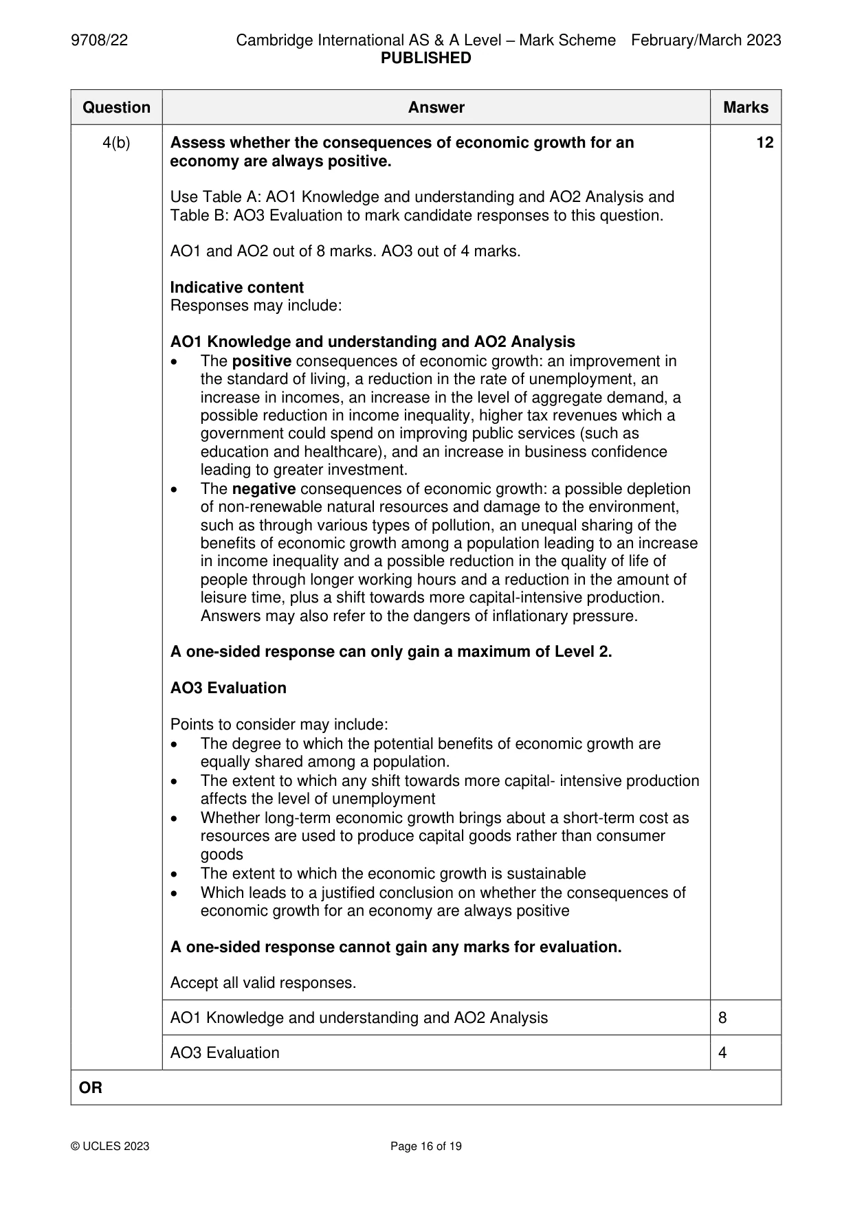 Mark scheme, page 16 of 19